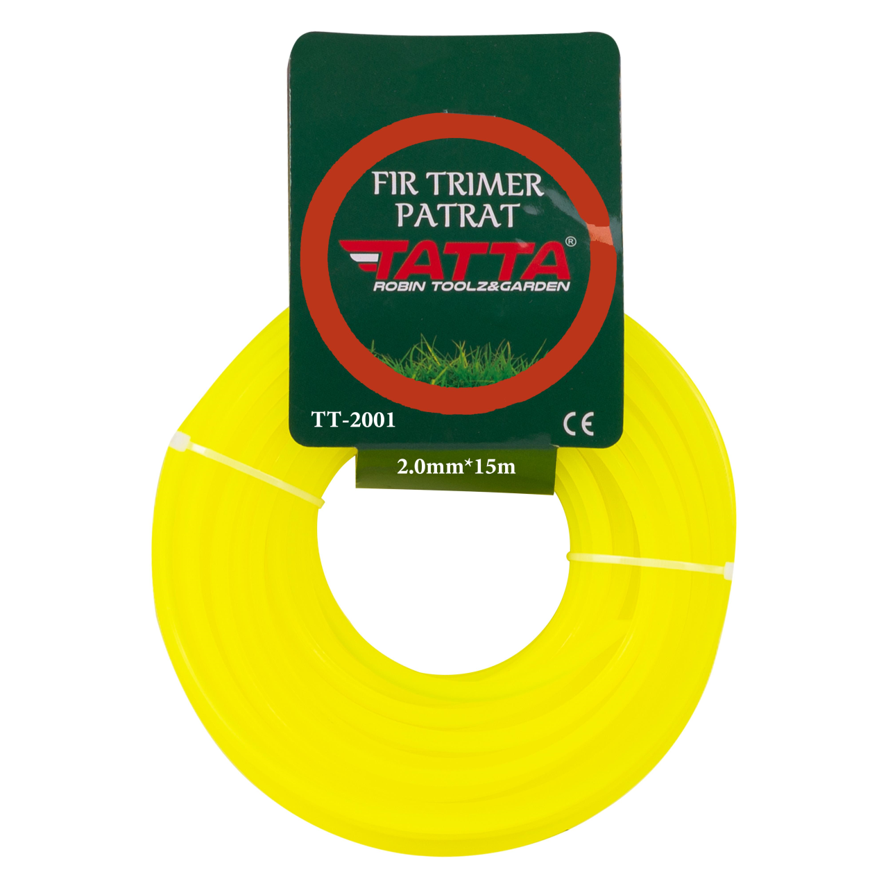 Fir patrat din nylon pentru trimmer TATTA TT-2001, grosime 2.0mm, lungime 15m