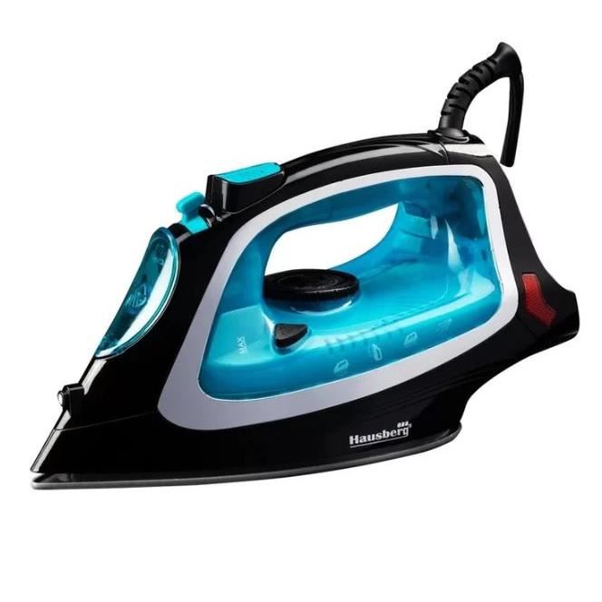 Fier de calcat HAUSBERG HB-7841BL, talpa ceramica, jet de abur 18g/min, Functie spray 2000-2300W
