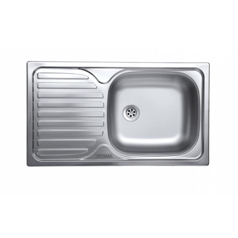 Chiuveta Sanitec ERT-C 408D- pentru blat- cuva dreapta- anticalcar- 76x43-5cm- Inox