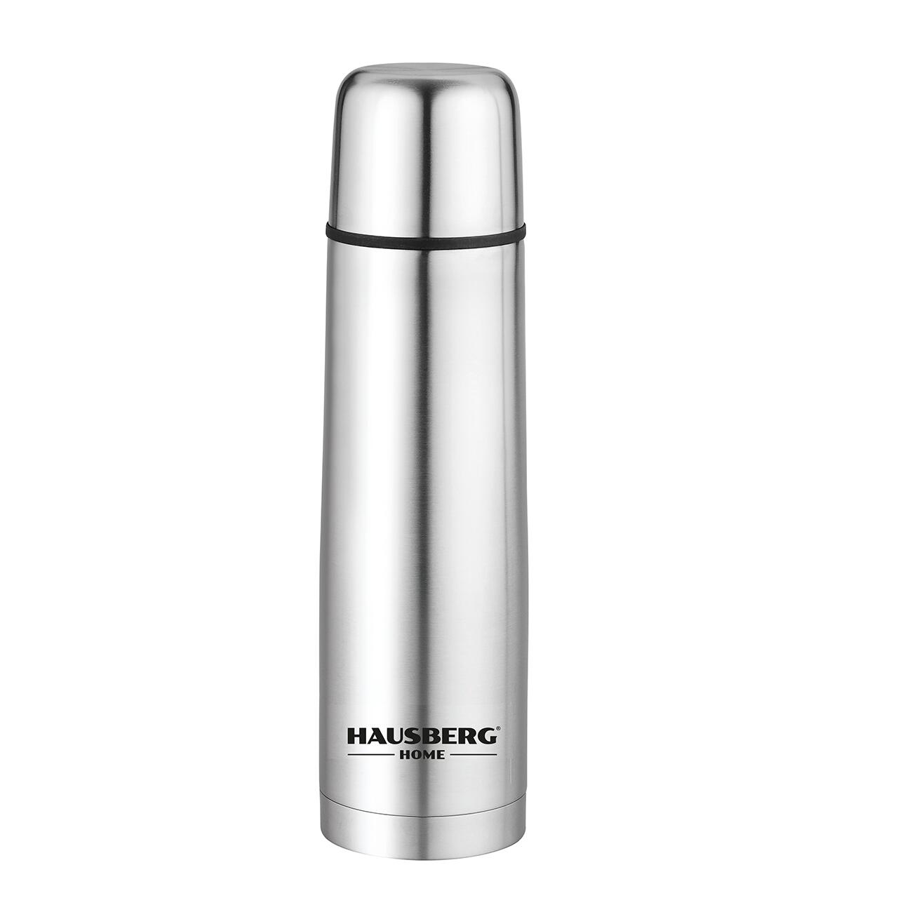 Termos HAUSBERG HB-H1454, capacitate 1000ml, forma glont Inox