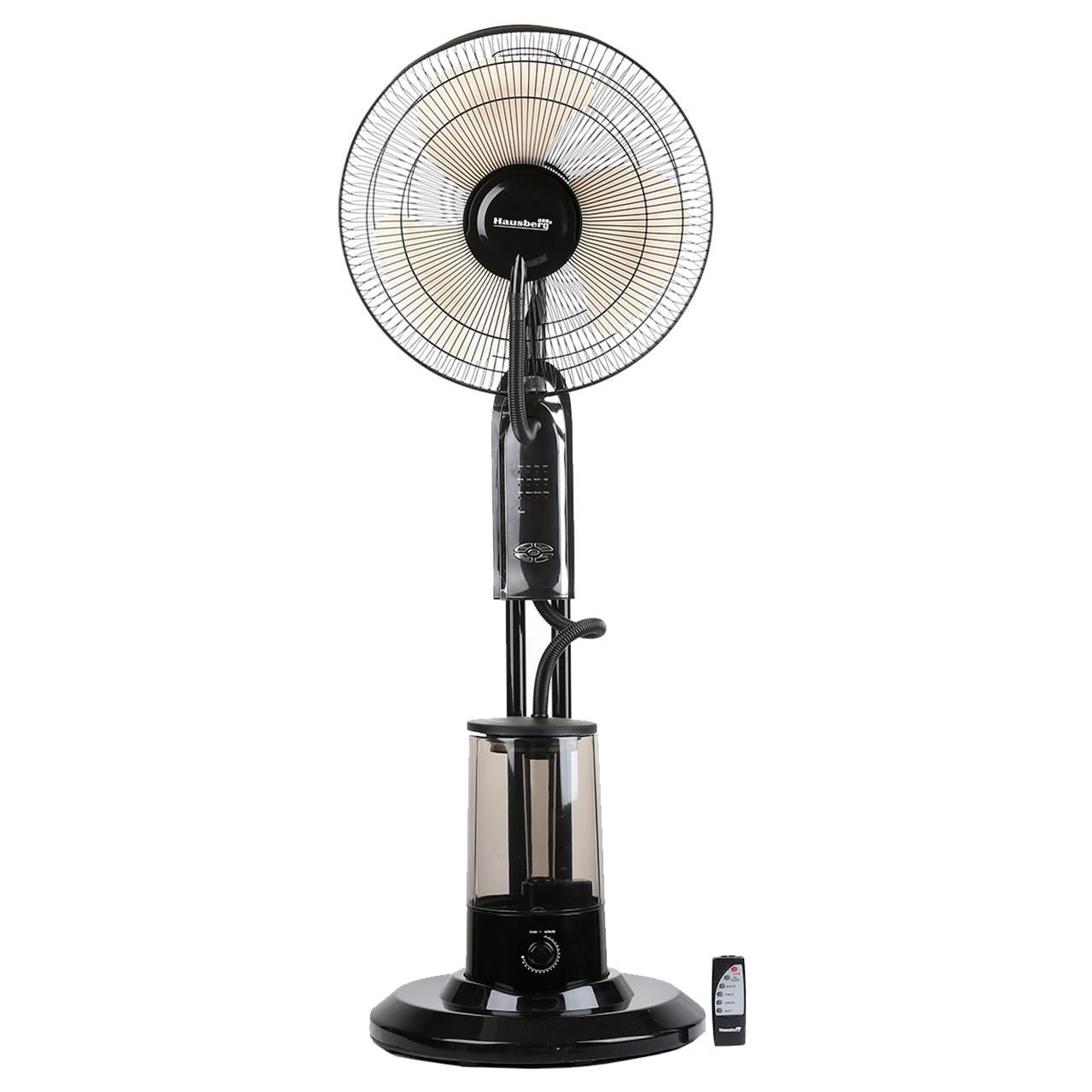 Ventilator cu pulverizare apa si umidificare HAUSBERG HB5600NG, 90W, 300 ml/h, 3 viteze, timer, telecomanda