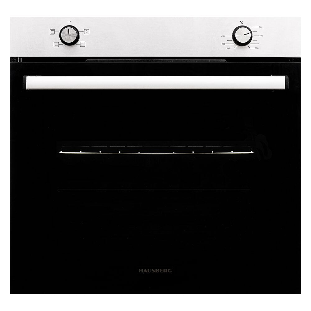 Cuptor incorporabil Hausberg HB-8051IN, Electric, Putere 2225W, 76 l, 4 Functii, Clasa A, Negru/Inox
