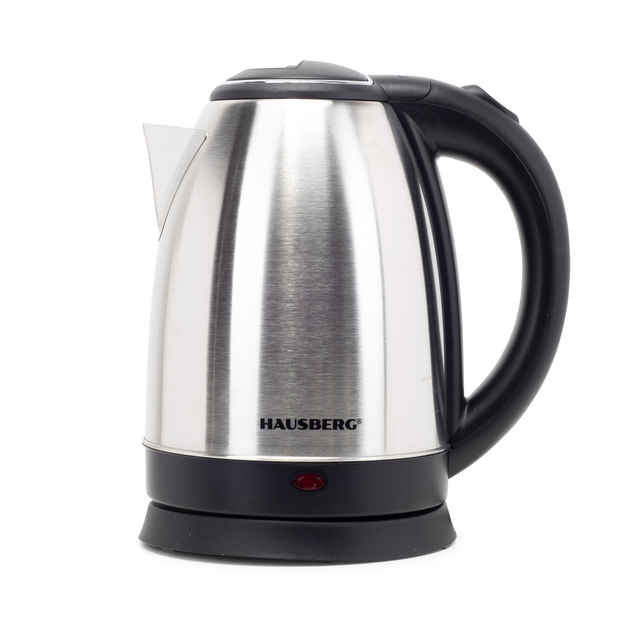 Hausberg HB-3615 rozsdamentes acél vízforraló, 1500 W, 1.8 L, forgatható talp, biztonsági rendszer
