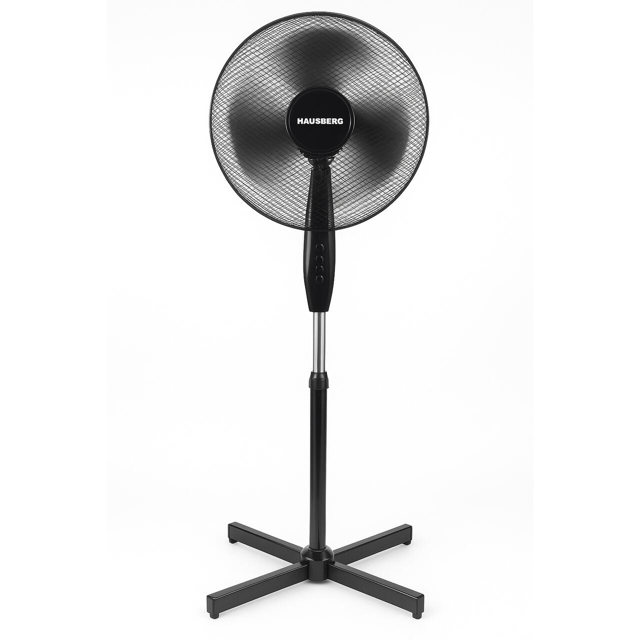 Ventilator HAUSBERG HB-5100, 55W,  3 trepte viteza, oscilatie automata, diametru 16 inch