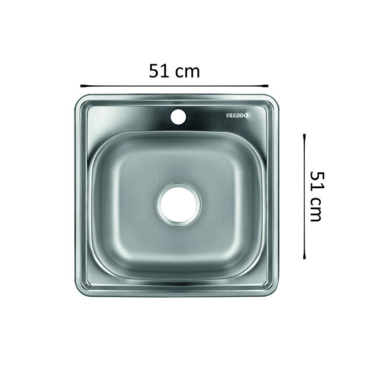 Chiuveta Sanitec SN9028- pentru blat 48 X48cm anticalcar- inox