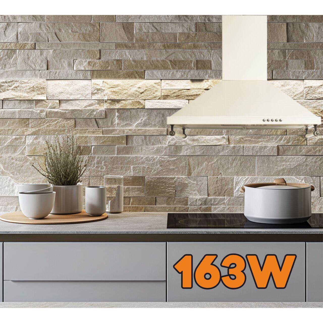 Hota decorativa rustica Hausberg HB-1500, 60 cm, putere absorbtie 450 m³/h, otel inoxidabil