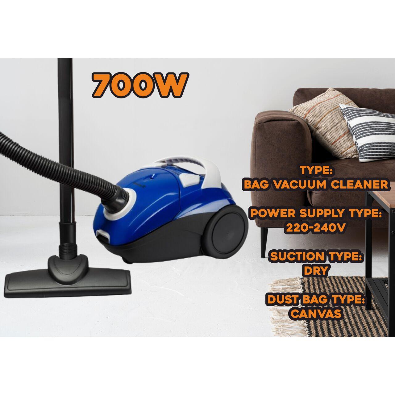 Aspirator cu sac panza Hausberg HB-2080BL, 700W, Capacitate 1.5L