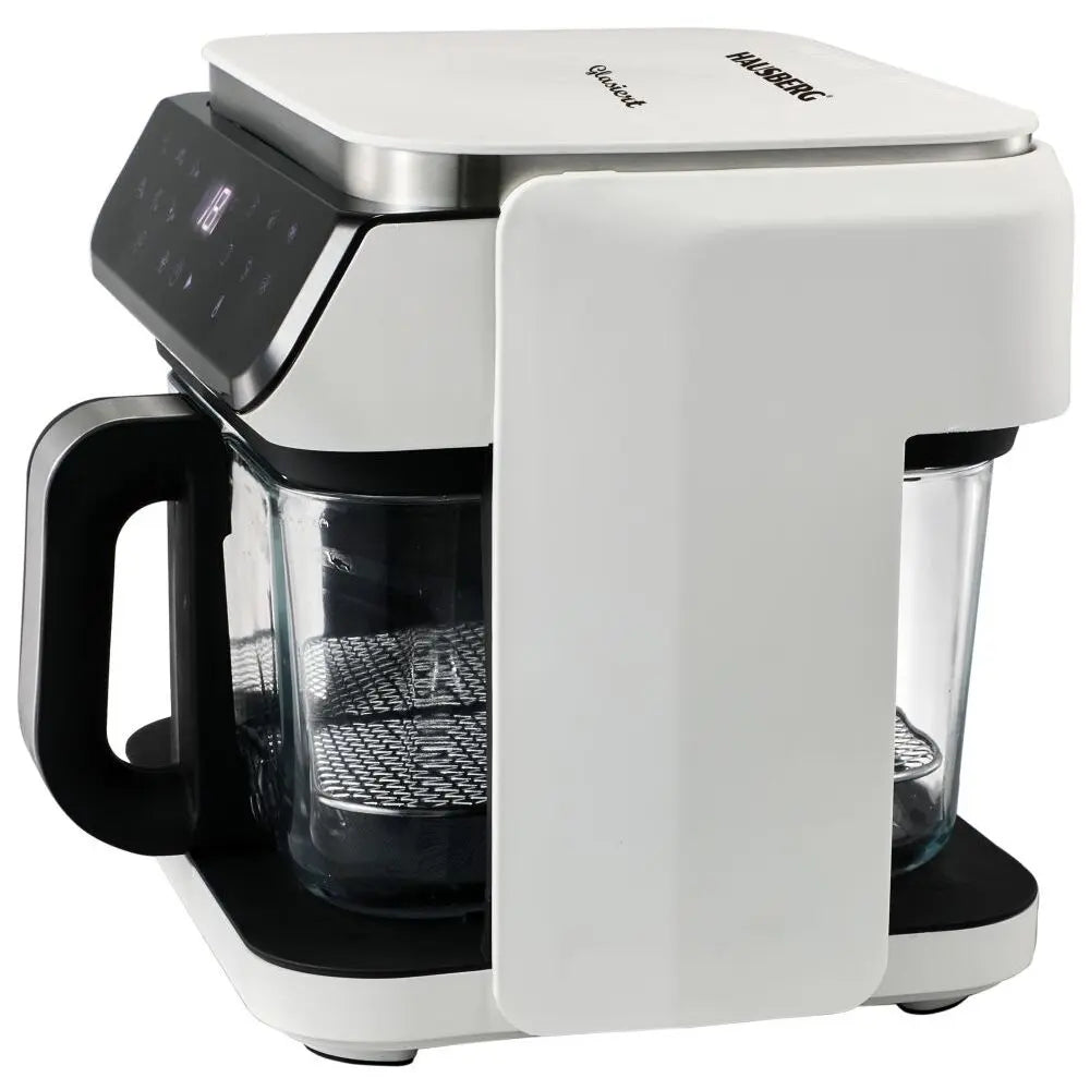 Friteuza cu aer Hausberg HB-2343AB, 6.5L, cos sticla, 12 programe, touchscreen, 1200W-1400W, 65-200°C