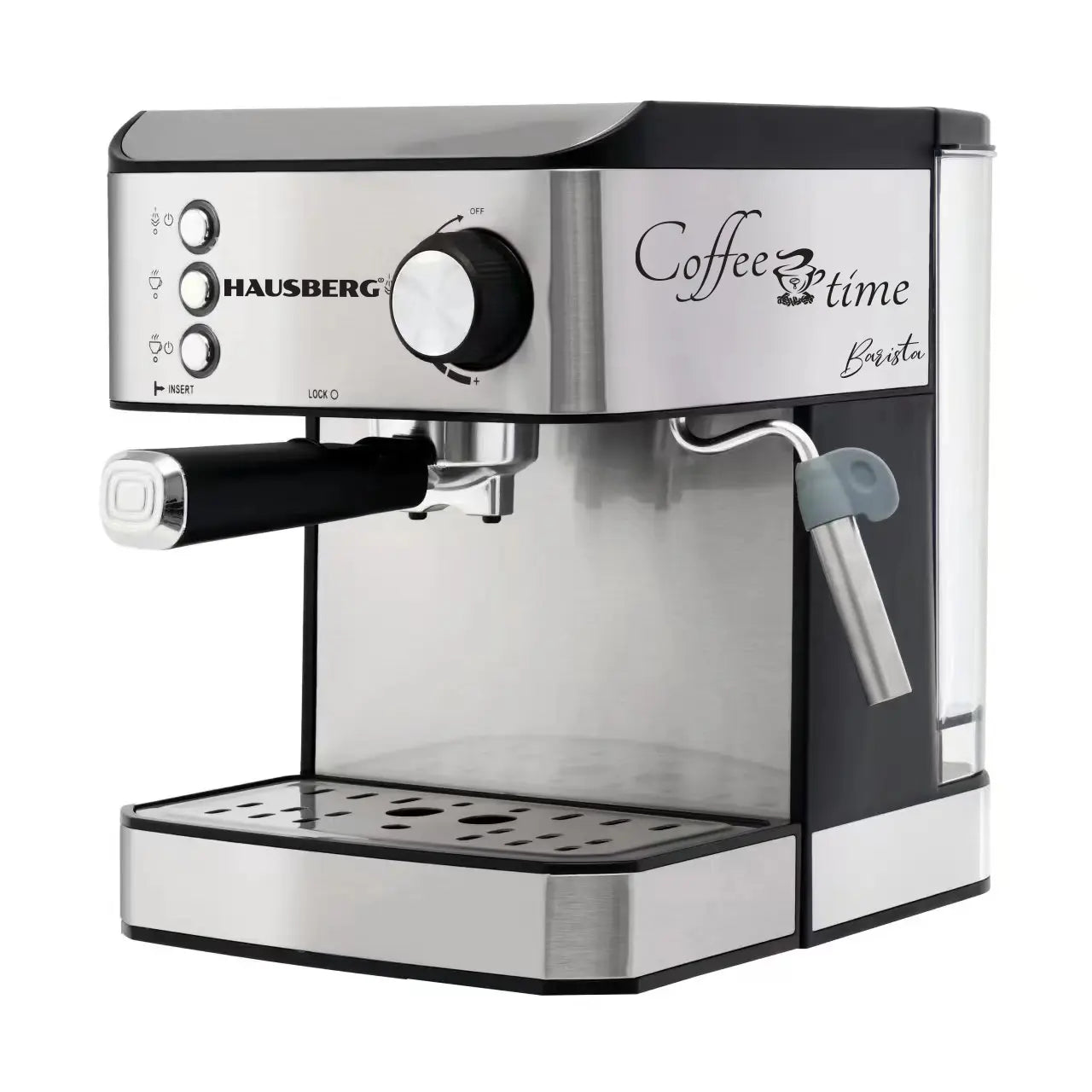 Espressor cafea HAUSBERG HB3725, cafea macinata, 15 bar, 850-1000 W