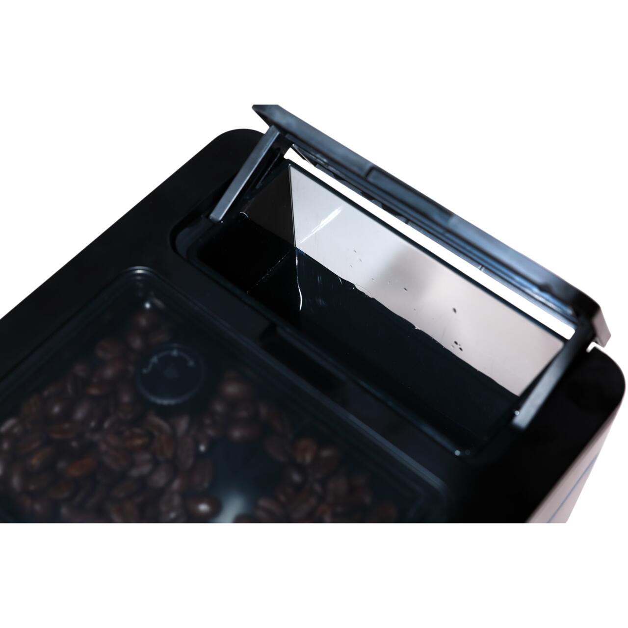 Aparat de cafea digital Hausberg HB3775NG, automat boabe, ecran tactil TFT 3.5", cappuccino/latte, recipient lapte 400 ml, rezervor 1.1 L, 1100-1350 W