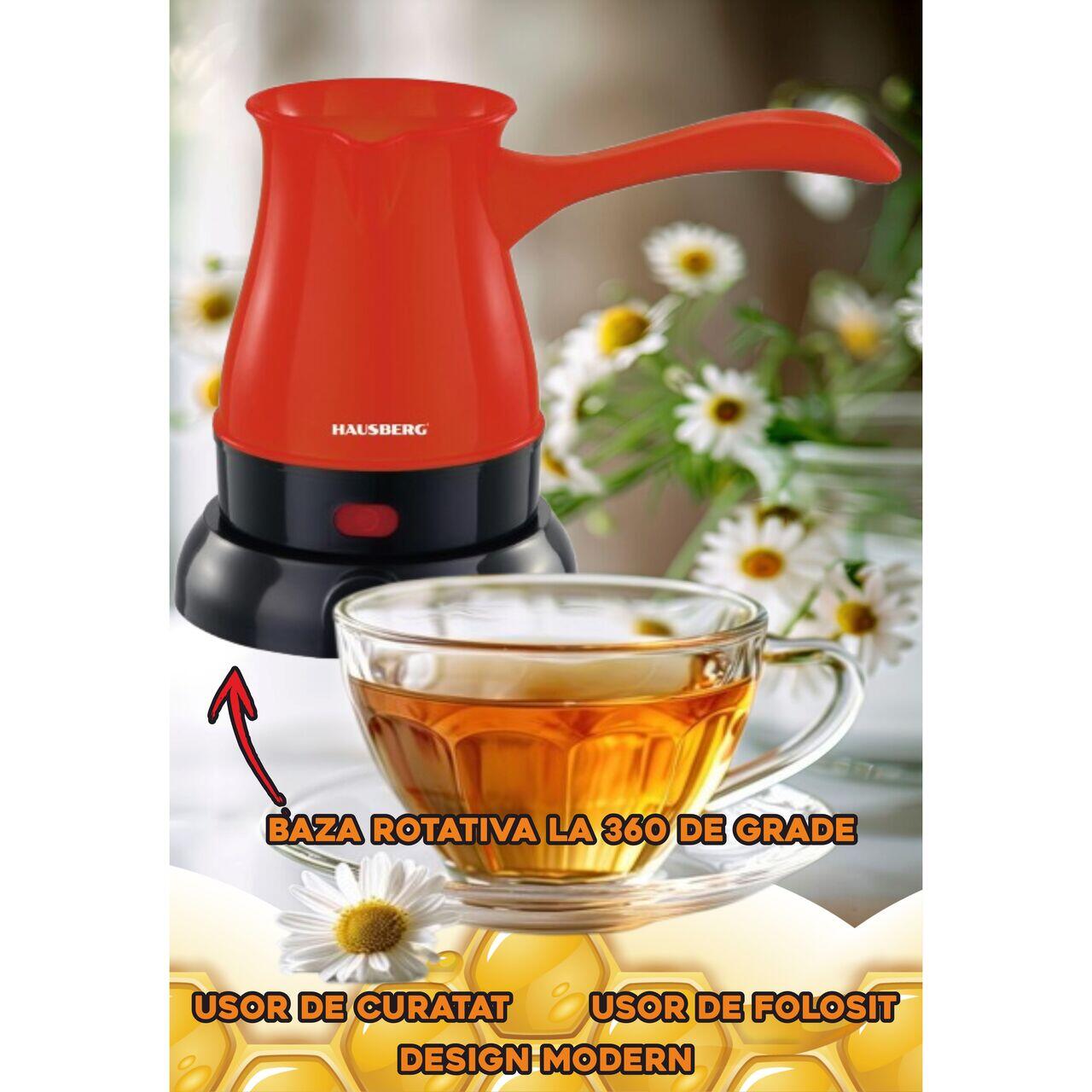 Ibric electric pentru cafea HAUSBERG HB-3810, Putere 600W, Capacitate 800 ml