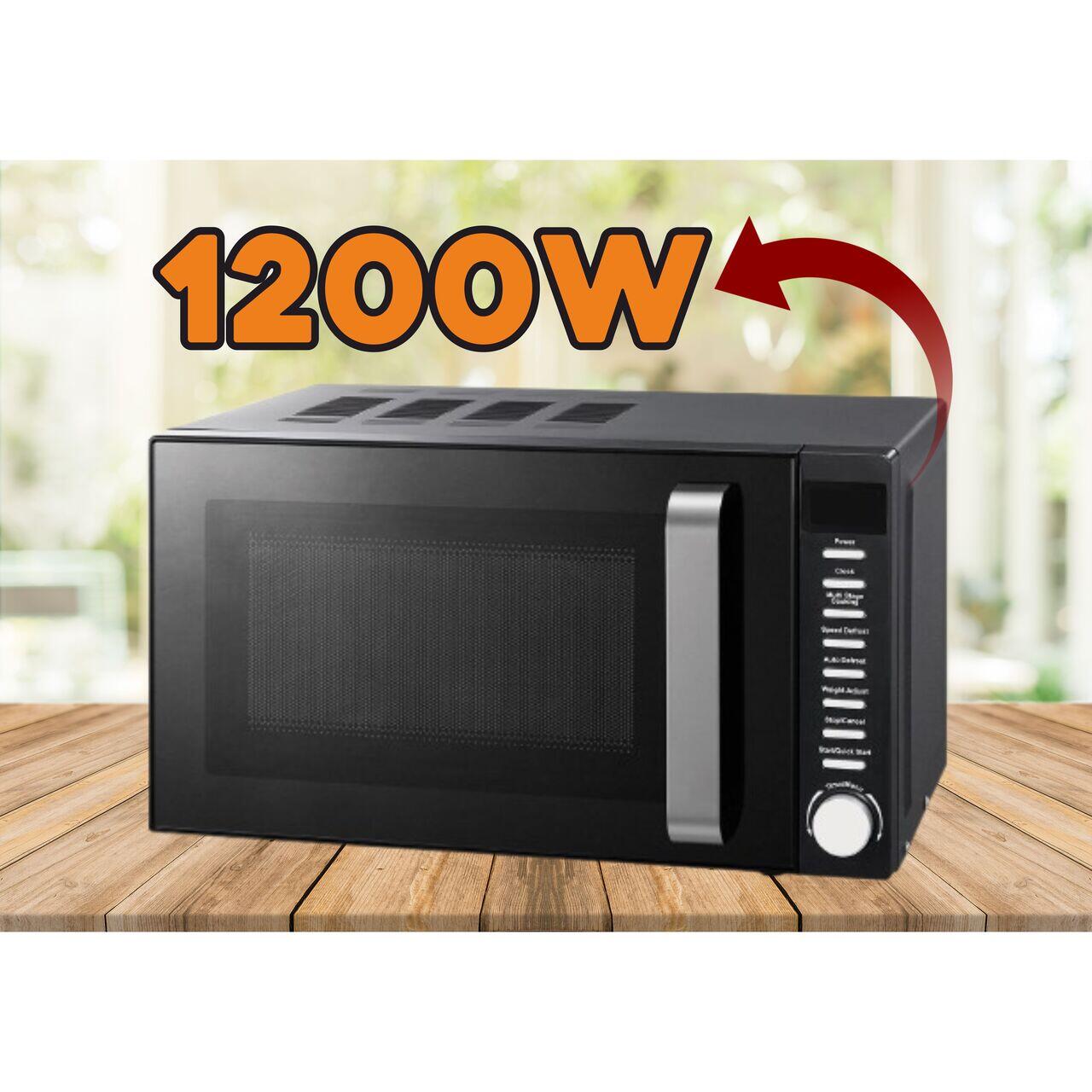 Cuptor cu microunde Hausberg HB-8003, 1200W, 6 trepte de putere, 20L, Control digital
