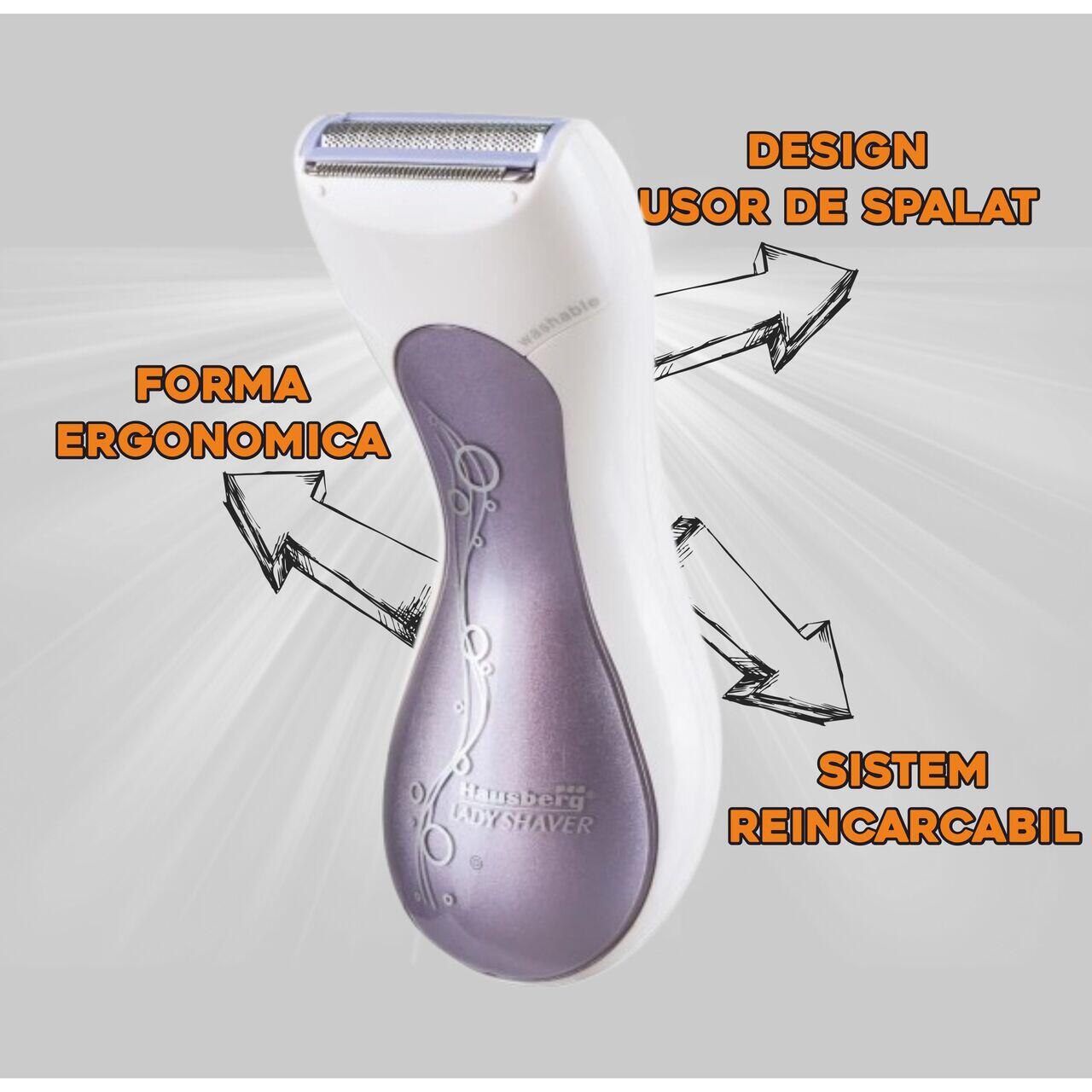 Aparat de epilat pentru femei Hausberg HB-80, 3W, autonomie 30 min