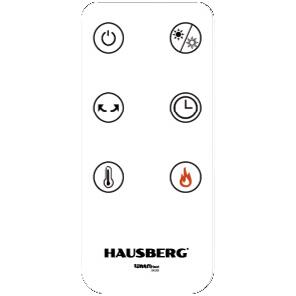 Semineu Electric Digital HAUSBERG HB-8219AB, 2000W, efect de flacara 3D, incalzire ceramica PTC, Telecomanda, Afisaj LED