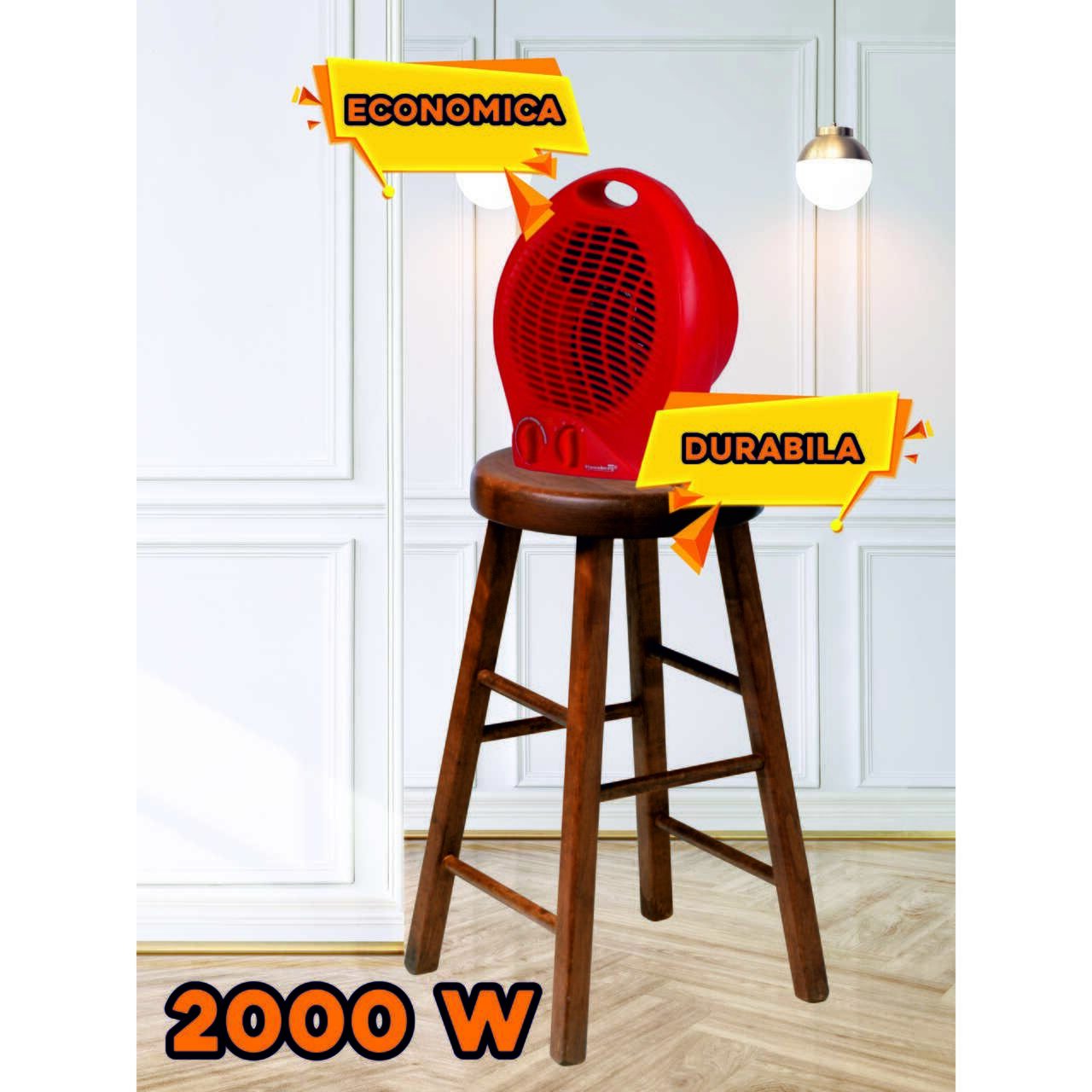 Aeroterma Hausberg HB-8500, 2000W, 2 trepte de putere