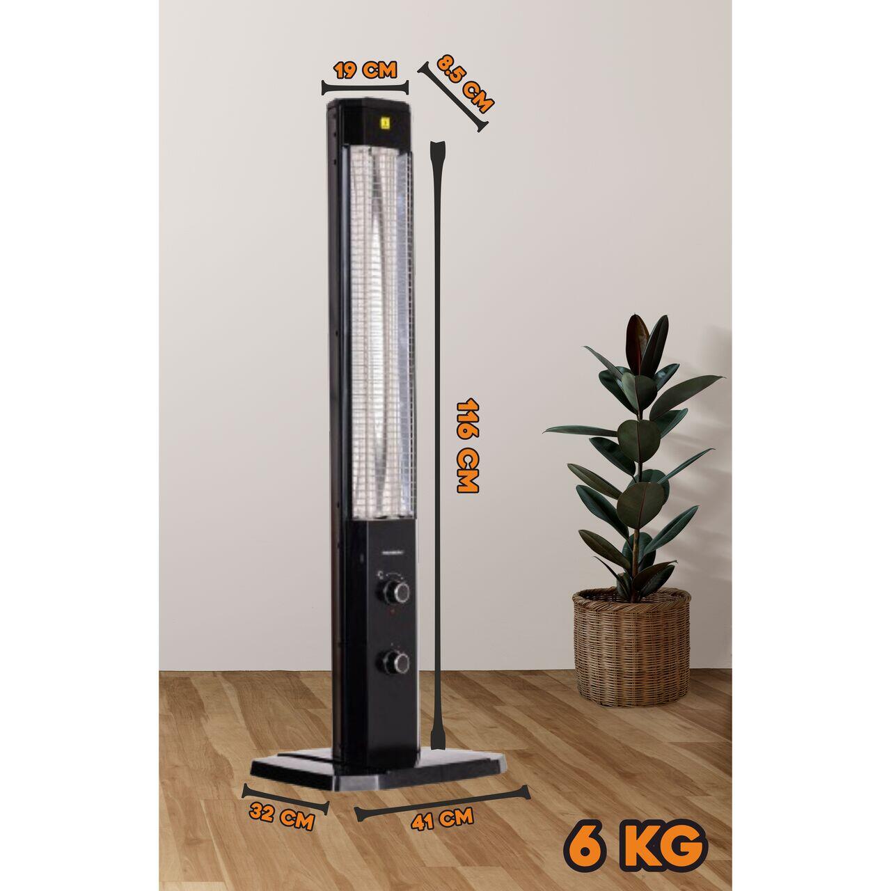 Radiator Electric Hausberg HB-8560, 2300W, Termostat Reglabil, Lampa de semnalizare pentru 3 pozitii