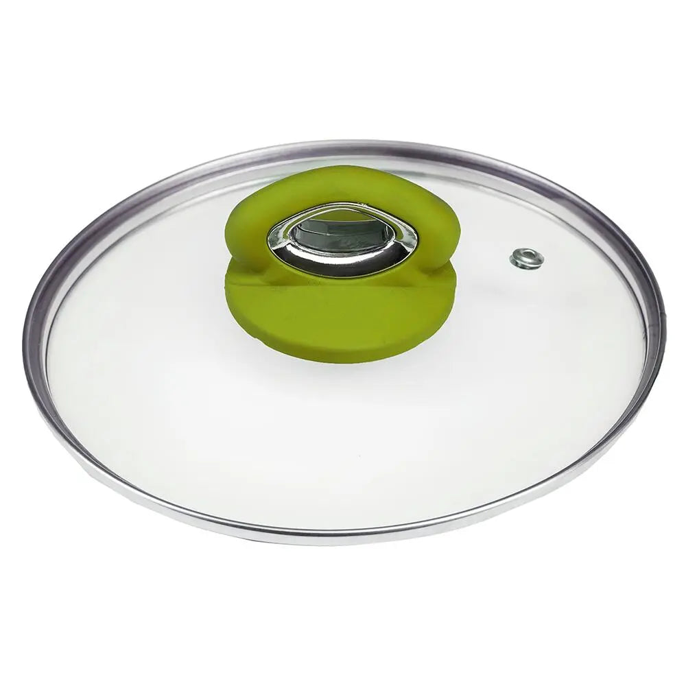 Oala ceramica HAUSBERG HB-H715GA, 4.5L, aluminiu, interior antiaderent, manere silicon, galben, 28x10.5cm