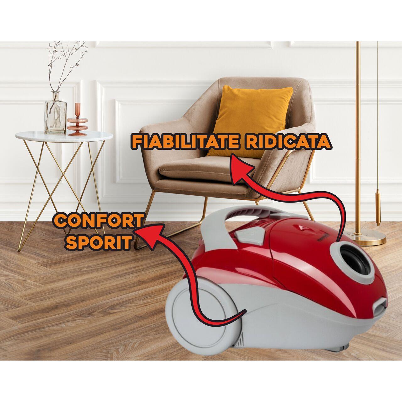 Aspirator cu sac panza Hausberg HB2080RS, 700W, Capacitate 1.5L