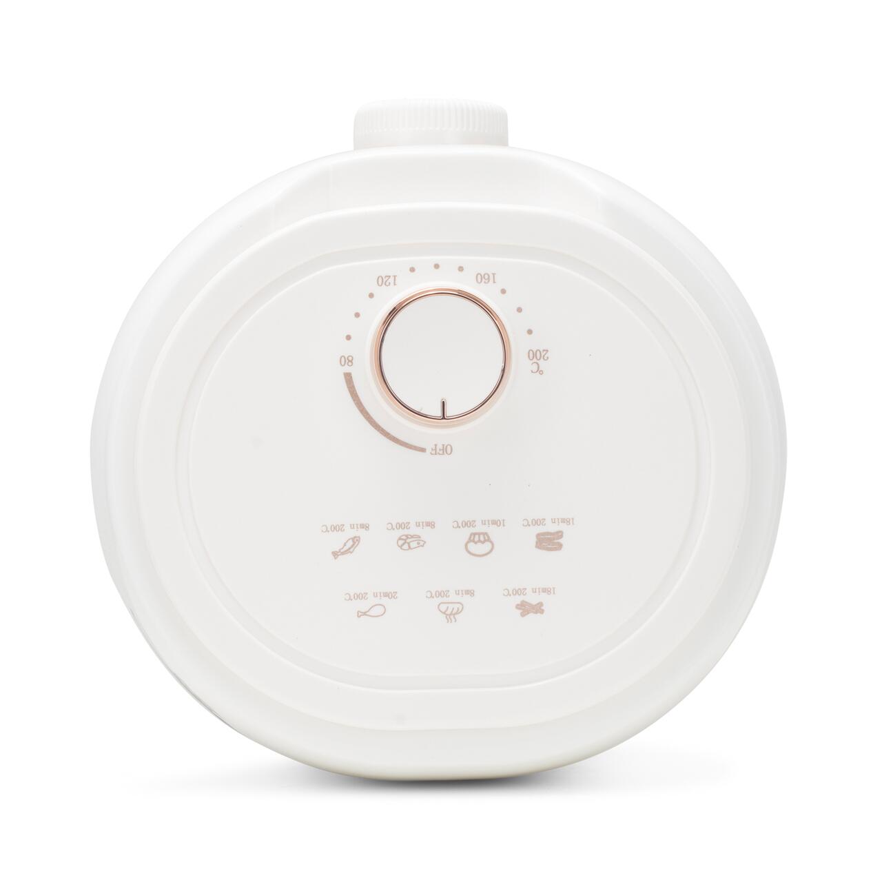 Friteuza cu aer cald HAUSBERG HB-2351, 1000-1200 W, 2.6 litri, temporizator 30 min, oprire automata, indicator luminos, termostat reglabil 80-200 grade C, protectie supraincalzire, picioare antiderapante