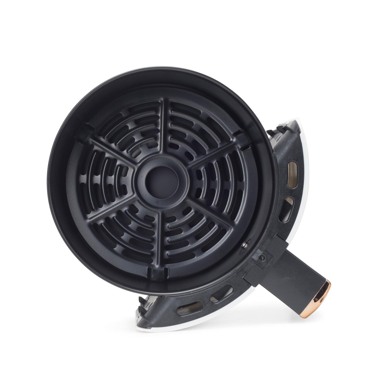 Friteuza cu aer cald HAUSBERG HB-2351, 1000-1200 W, 2.6 litri, temporizator 30 min, oprire automata, indicator luminos, termostat reglabil 80-200 grade C, protectie supraincalzire, picioare antiderapante