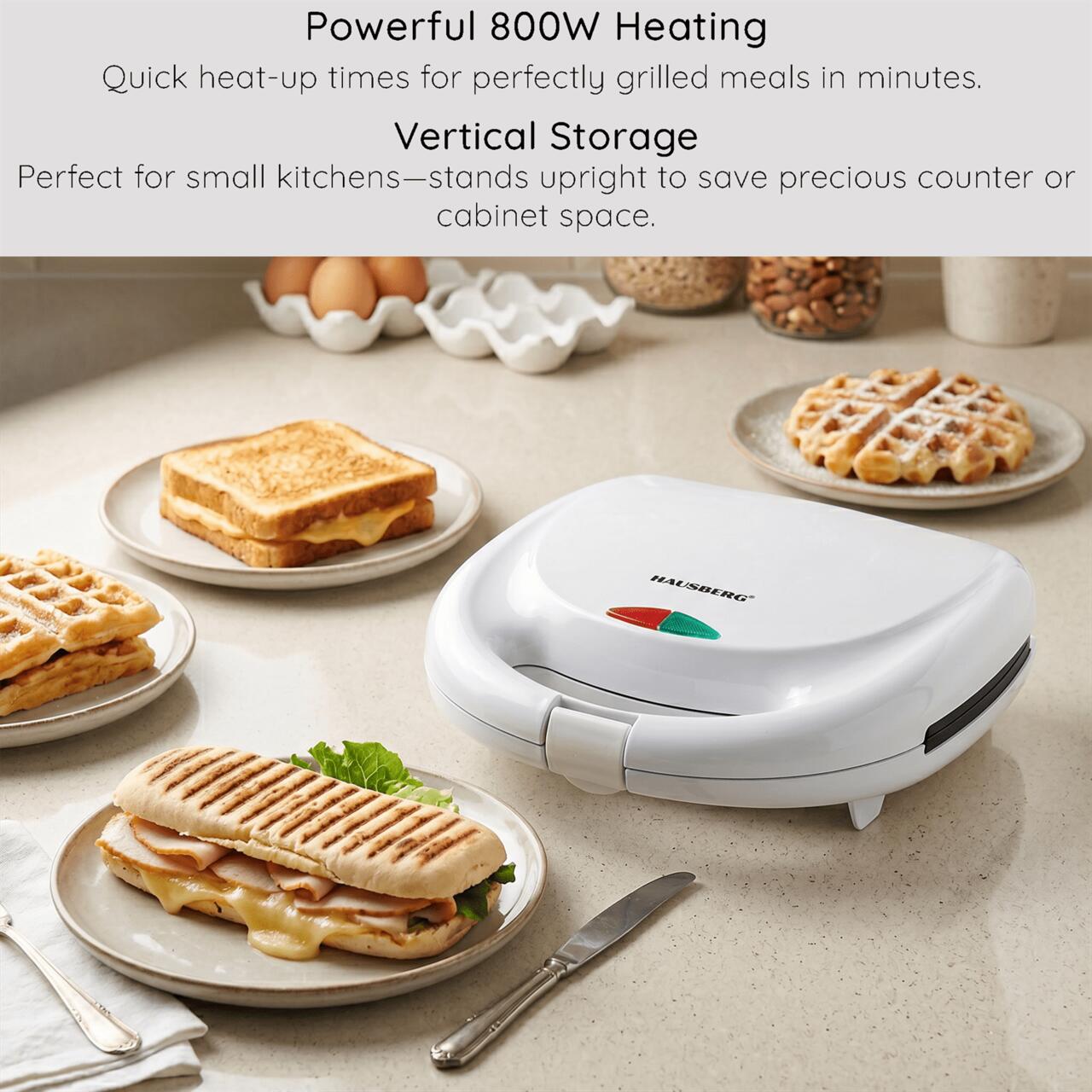 Szendvicssütő Hausberg HB-3510, 800W