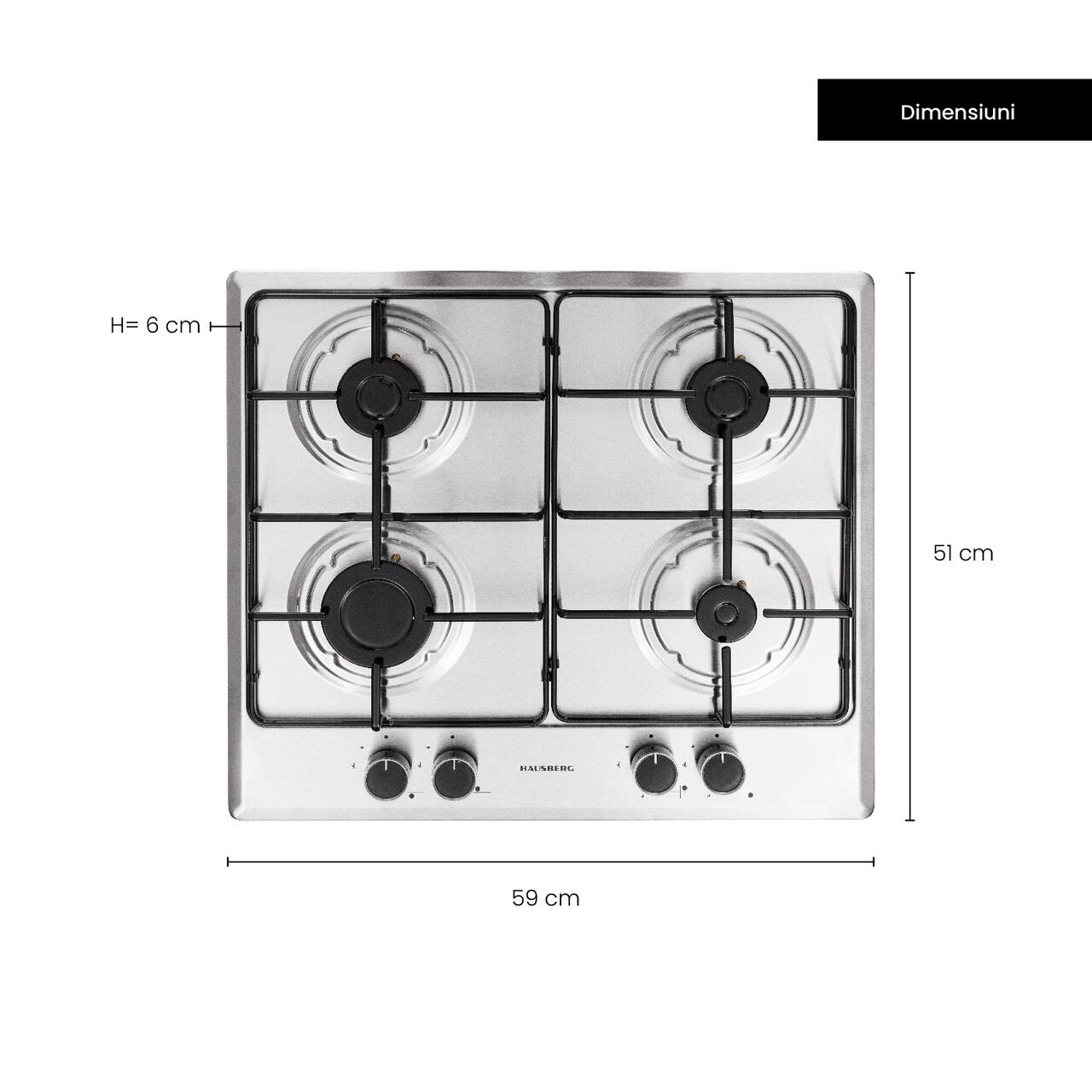 Pachet Incorporabil Cuptor electric Hausberg HB-8051IN + Plita incorporabila Hausberg HB-555