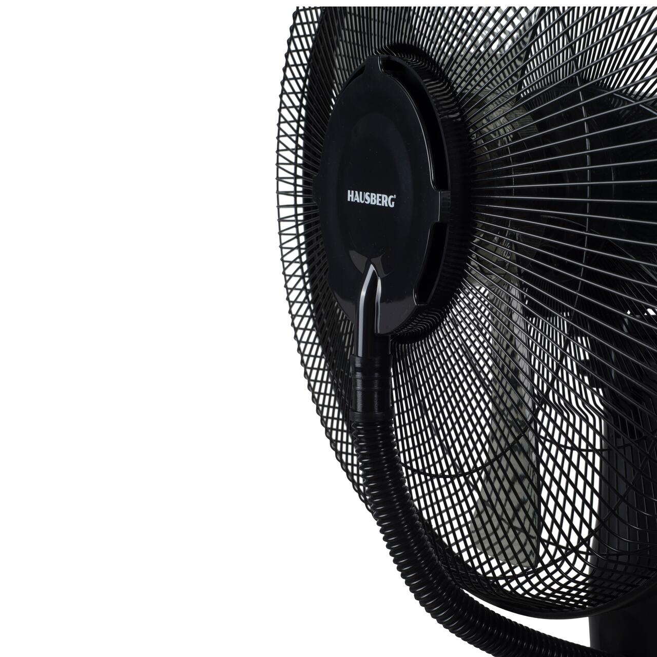 Ventilator umidificator HAUSBERG HB-5601NG, 75W, 16 inch, 3 viteze, timer 7.5h, rezervor 2.8L, LCD, telecomanda