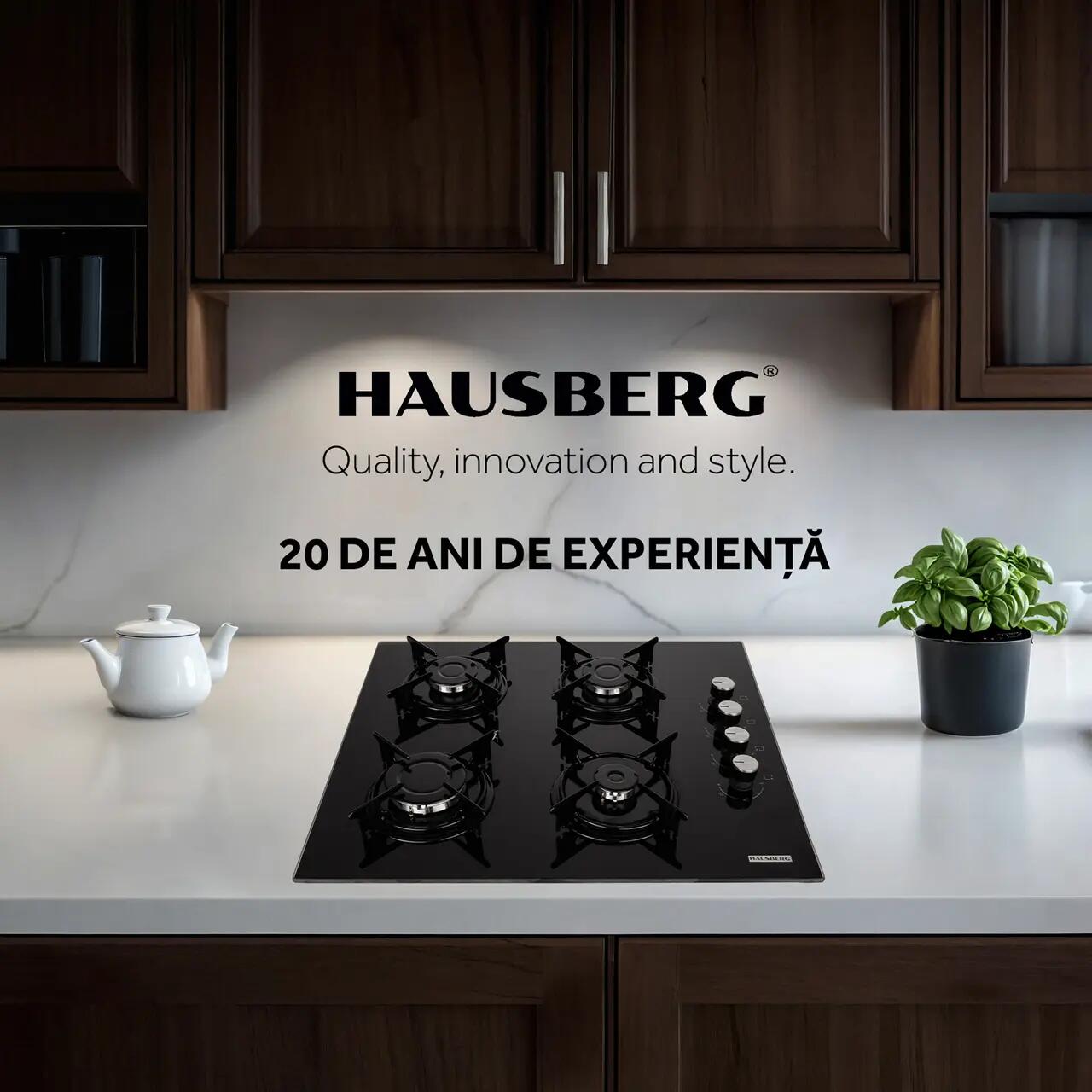 Pachet Incorporabil Cuptor electric Hausberg HB-8051IN + Plita incorporabila Hausberg HB-563