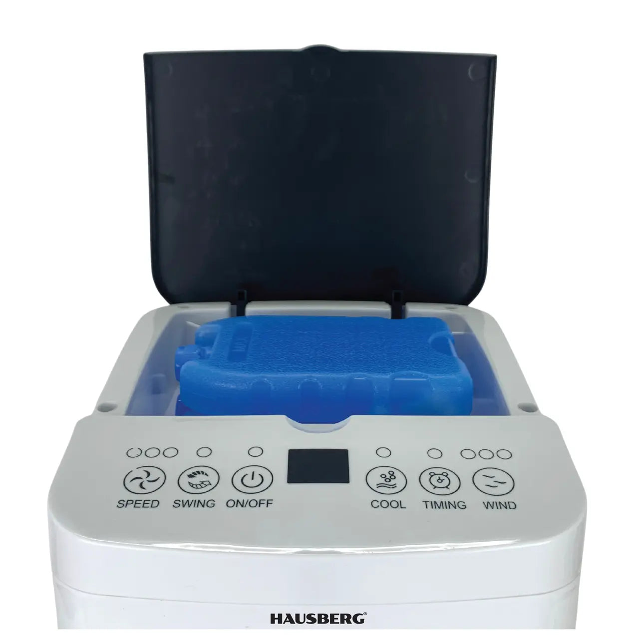 Ventilator cu racire si umidificare HAUSBERG HB-5955, 3 viteze, temporizator 12h, rezervor 4L, telecomanda
