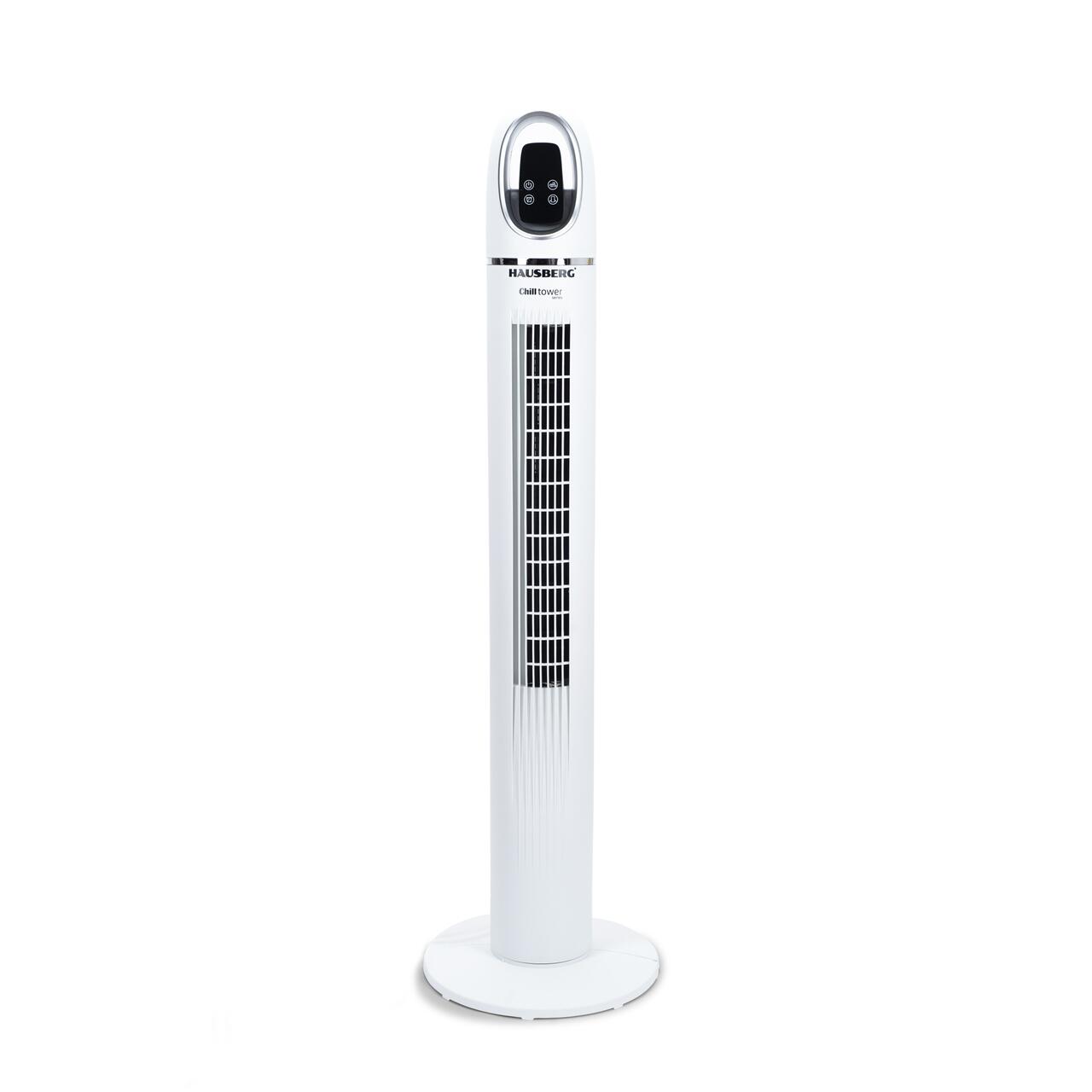 Ventilator turn digital HAUSBERG HB-5958AB, 55W, 45 inch, 3 viteze, temporizator 24h, LED, oscilatie, telecomanda