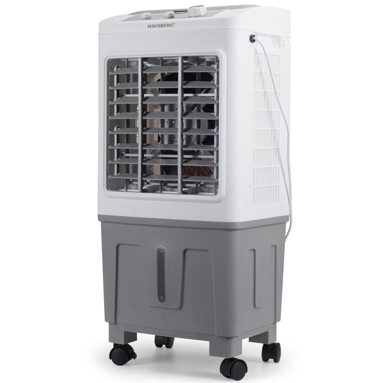 Racitor de aer portabil Hausberg HB-5961AB, 75W, rezervor 20L, 3 viteze, control mecanic, 2 cutii gheata