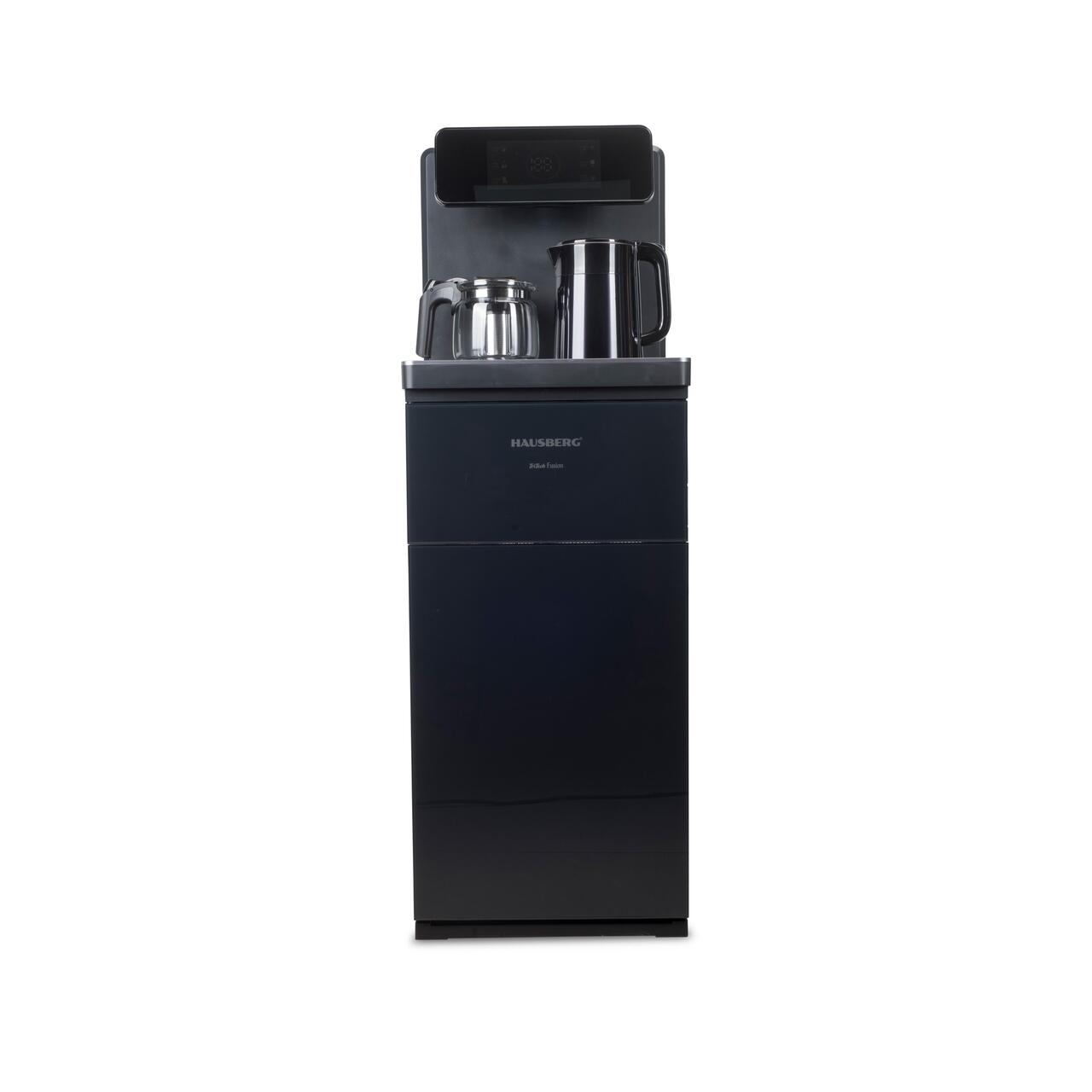 Dozator apa de podea multifunctional HAUSBERG HB-6030NG, cu amplasarea bidonului la baza si Tea Bar, Apa calda/rece, Ceainic, Fierbator, Racire cu compressor