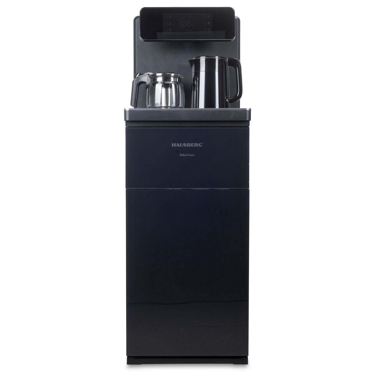 Dozator apa de podea multifunctional HAUSBERG HB-6030NG, cu amplasarea bidonului la baza si Tea Bar, Apa calda/rece, Ceainic, Fierbator, Racire cu compressor