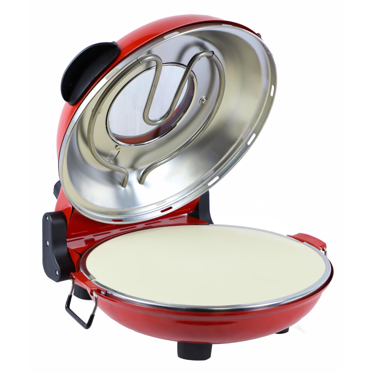 Cuptor special pentru pizza XL HAUSBERG HB-675RS cu suprafata de coacere din piatra, termoregulator pana la 405° C