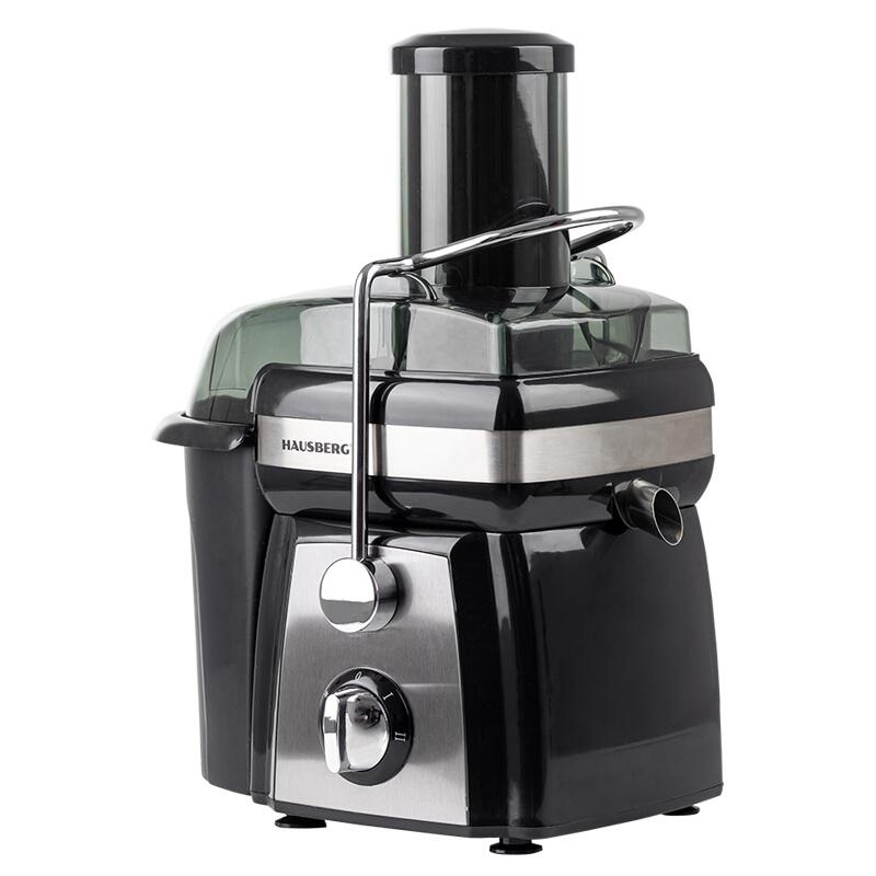 Storcator de fructe si legume Hausberg HB-7540, 1000W, 2 viteze, recipient pulpa 1L, recipient suc 1L, accesoriu impingere