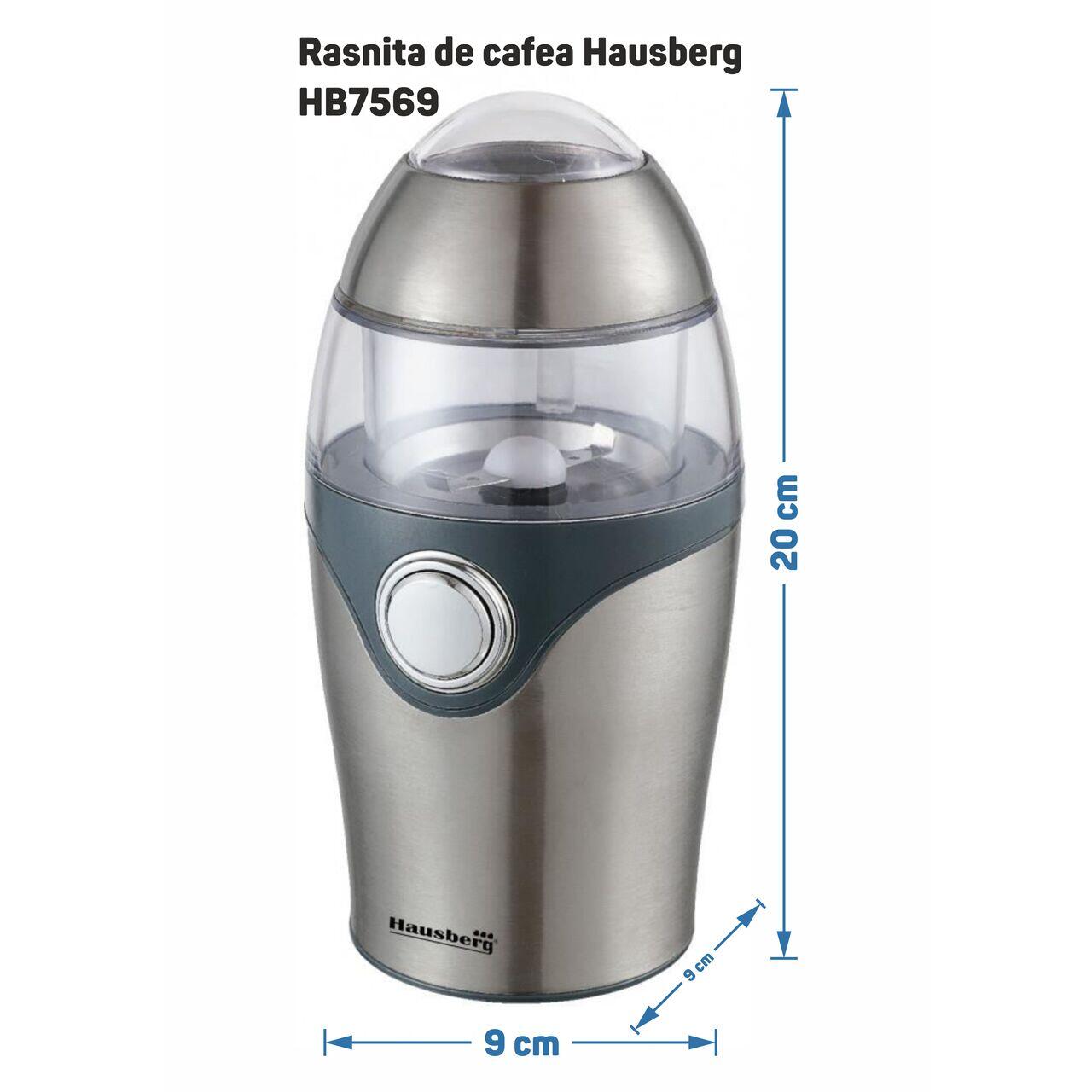 Rasnita de cafea Hausberg HB7569, 150W, capacitate 50 gr