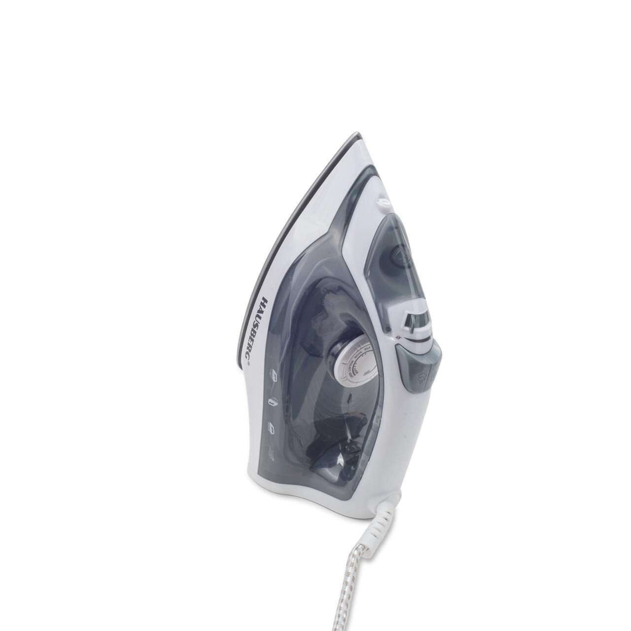 Fier de calcat Hausberg HB-7807VR, talpa ceramica, jet de abur 12g/min, abur pe verticala 25g/min, sistem antipicurare, sistem autocuratare, 2200W