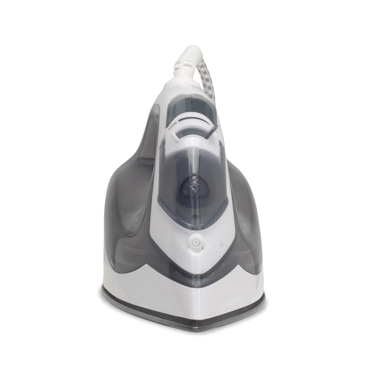 Fier de calcat Hausberg HB-7850GR, 1300W, talpa invelis ceramic, abur vertical, calcare uscata, autocuratare, pulverizare, rezervor 130ml
