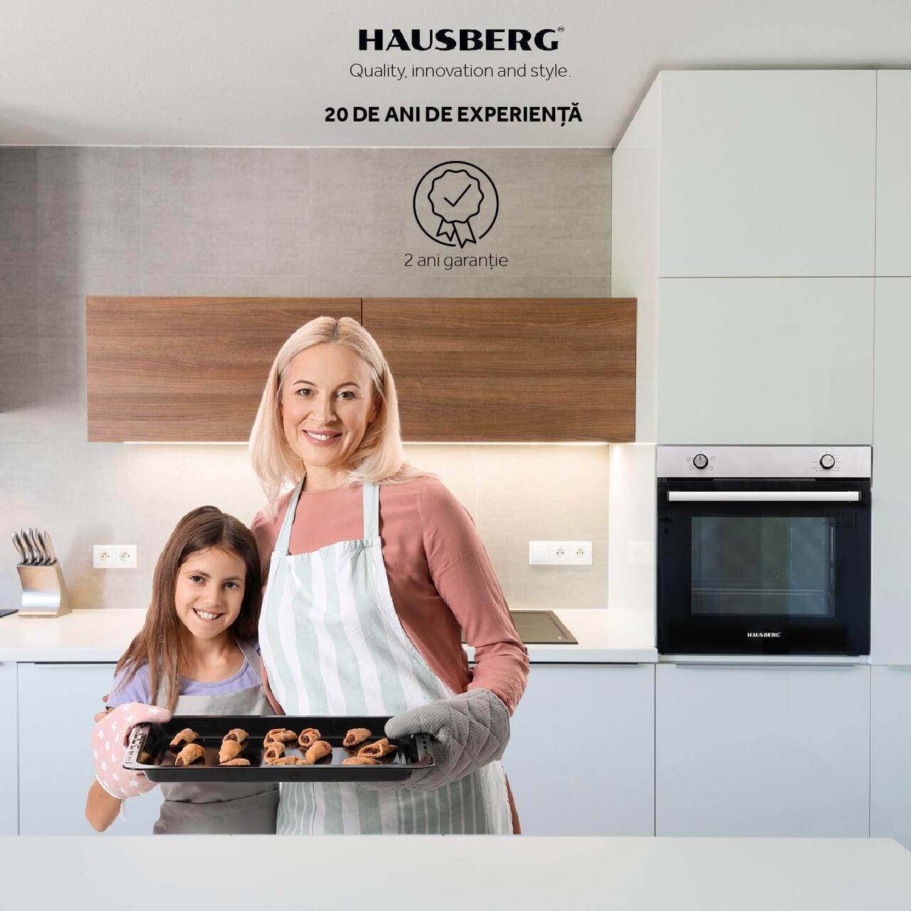 Pachet Incorporabil Cuptor electric Hausberg HB-8051IN + Plita incorporabila Hausberg HB-563