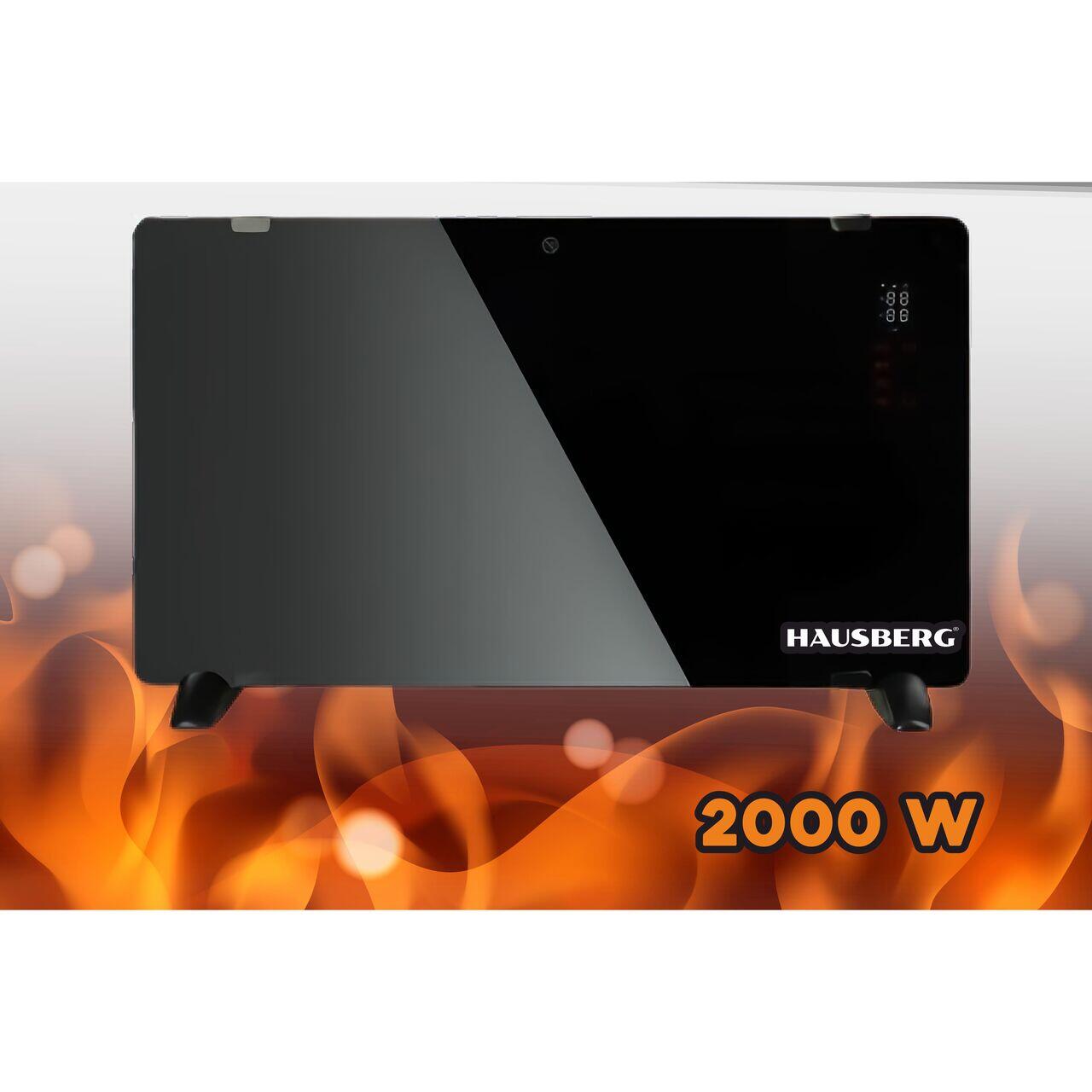 Convector slim cu ecran tactil HAUSBERG HB-8240 cu telecomanda, termostat si temporizator
