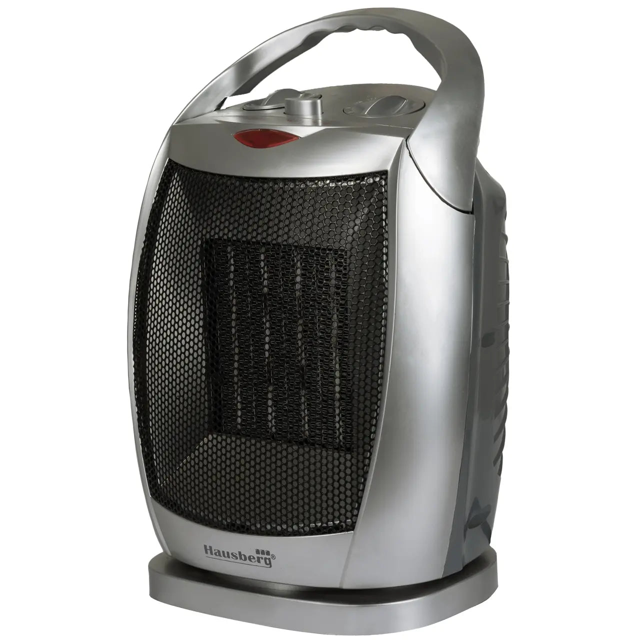 Aeroterma ceramica HAUSBERG HB-8770, 1500W, Termostat Reglabil, 2 Viteze, Functie Ventilator, Siguranta Anti Cadere, Silentios, Maner transport