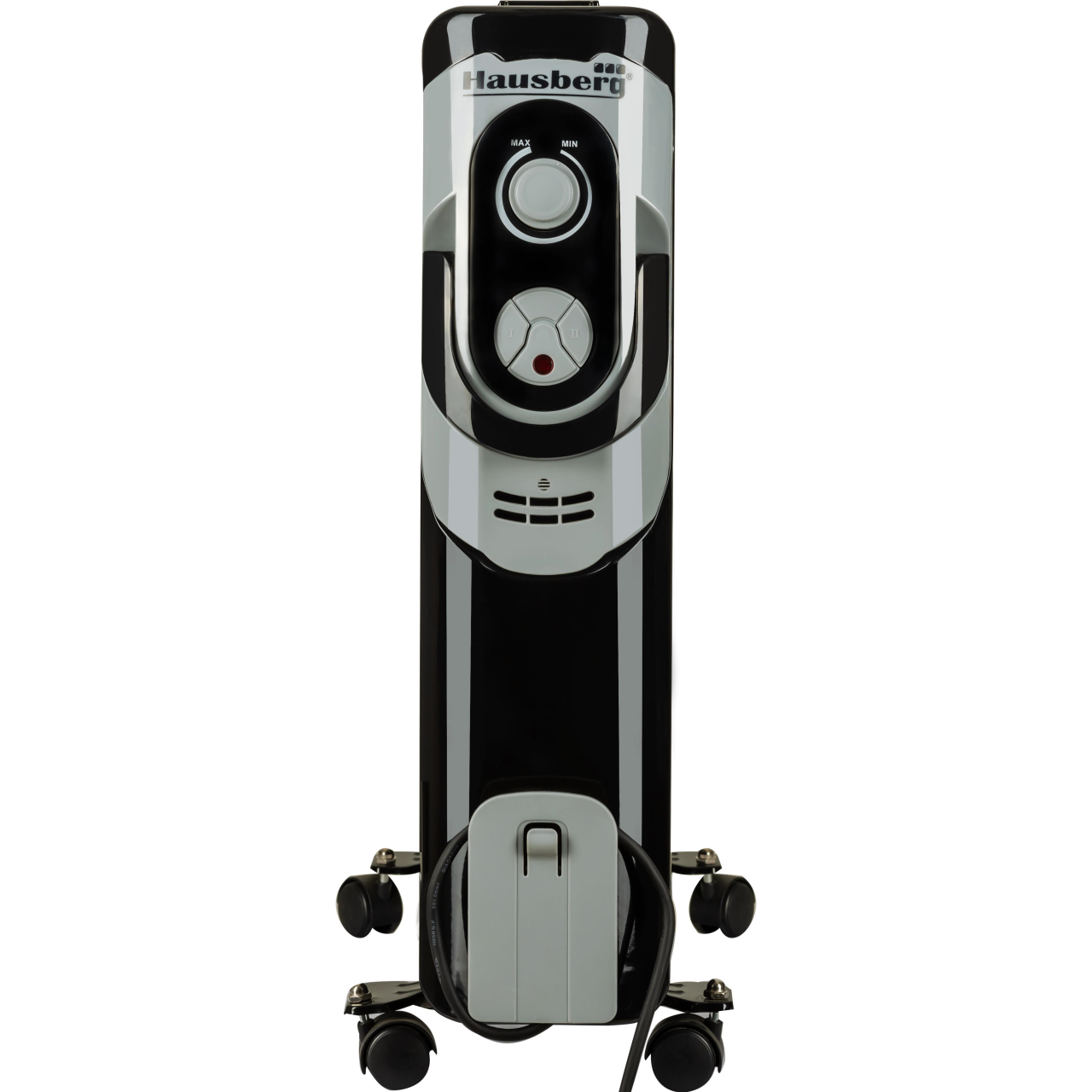 Calorifer electric Hausberg HB-8900, 1500W, 7 elementi, 3 nivele de putere, termostat reglabil