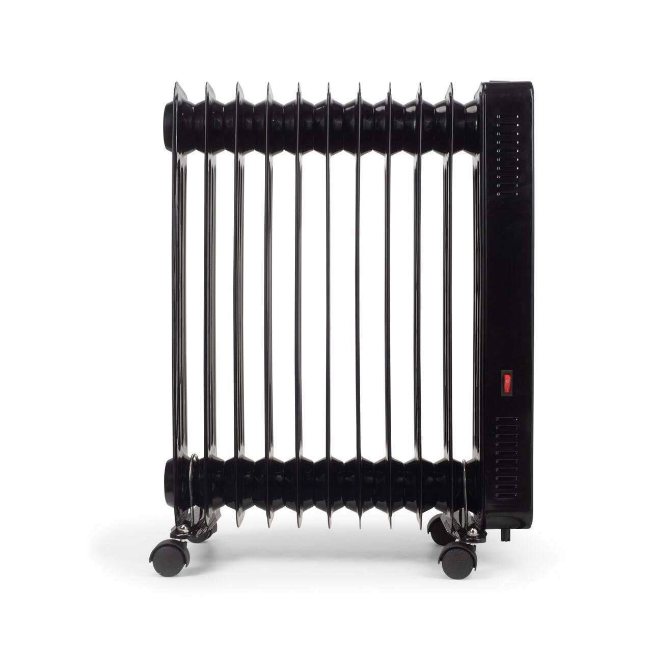 Calorifer electric Digital cu Telecomanda HAUSBERG HB-8955NG, 2500W, 11 elementi, 3 setari, Termostat electronic, Protectie supra-incalzire, Protectie anti-rasturnare