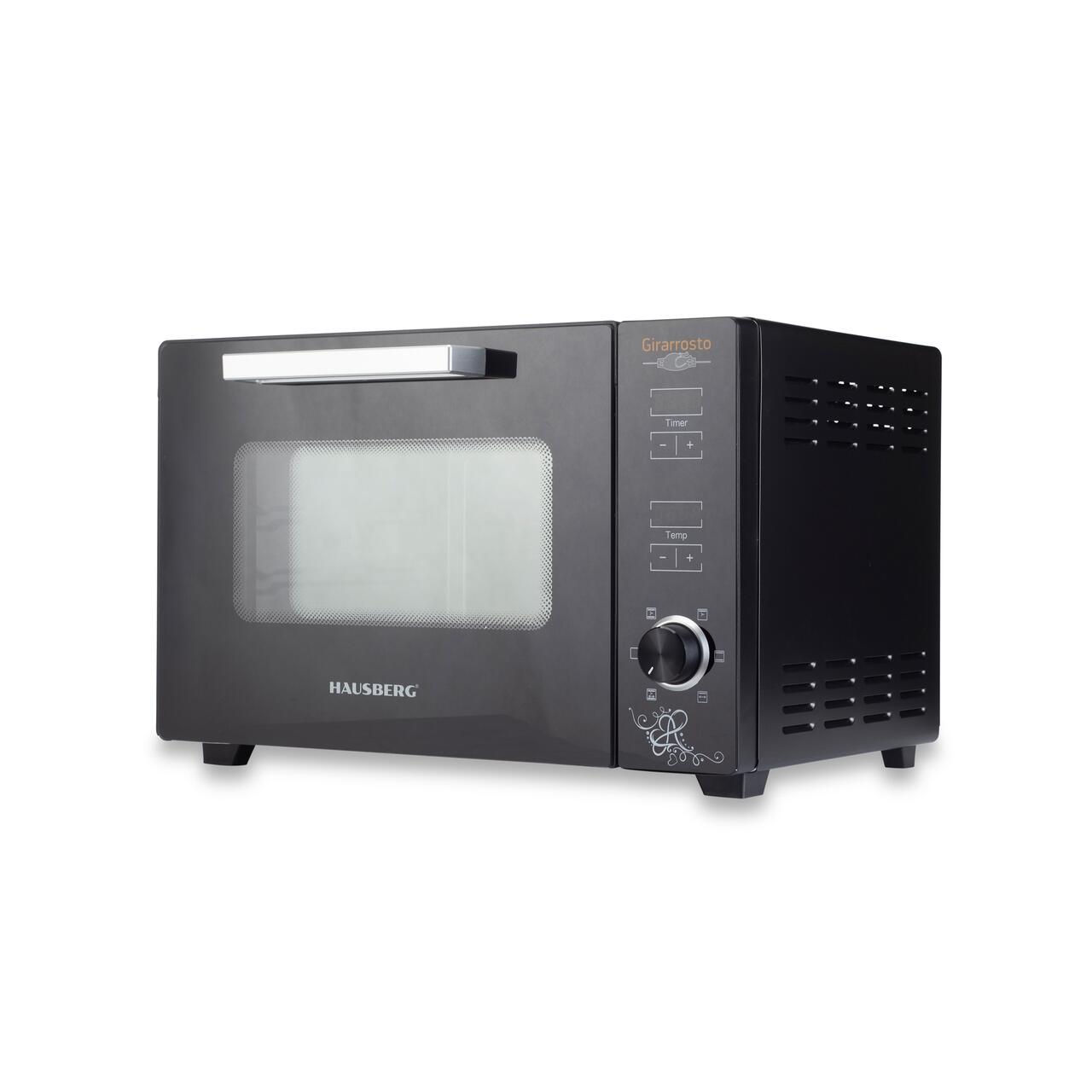 Cuptor electric digital cu rotisor si ventilator HAUSBERG HB-9260, 1800W, Turbo, Capacitate 48L, Control temperatura 230 grade Celsius, Lumina interior
