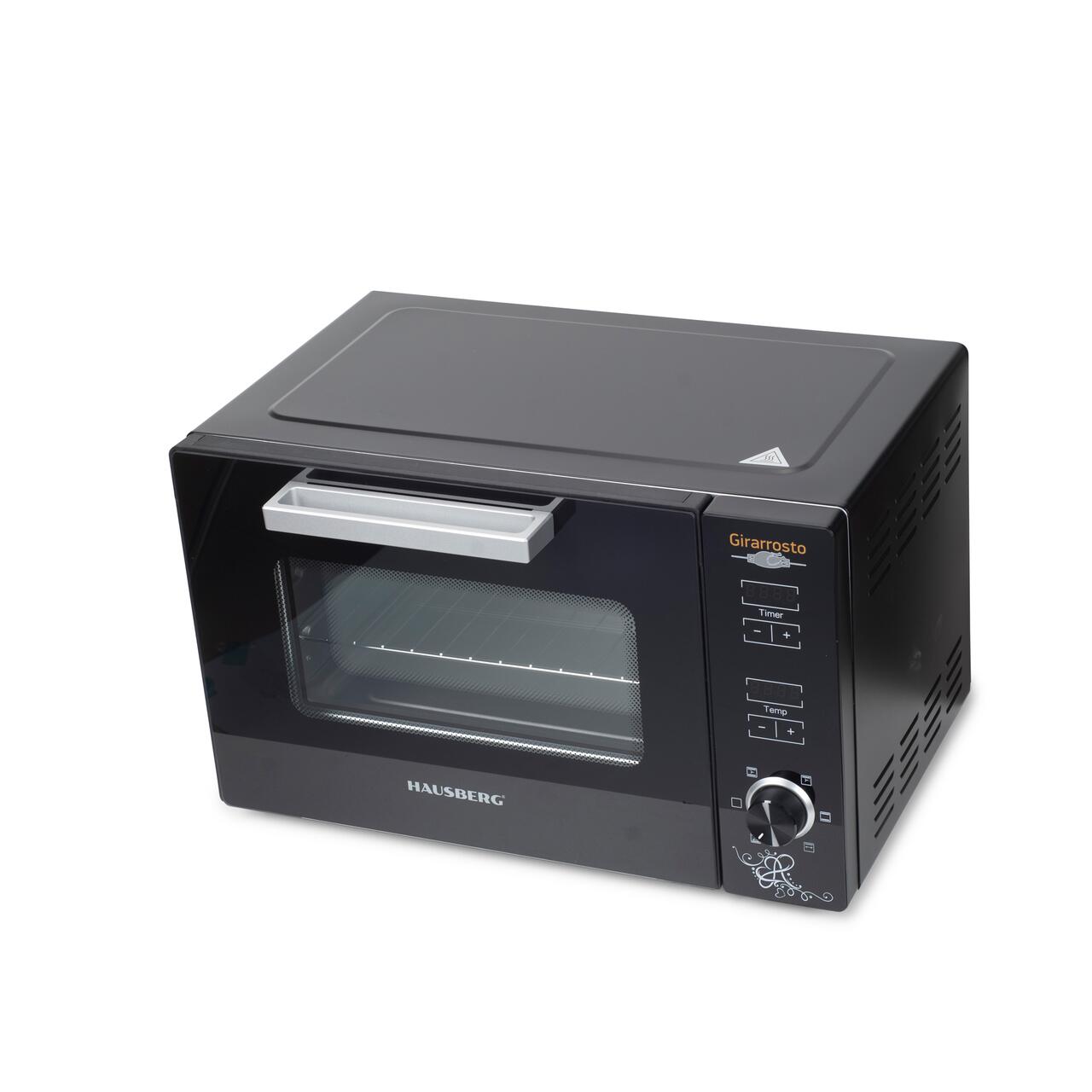 Cuptor electric digital cu rotisor si ventilator HAUSBERG HB-9260, 1800W, Turbo, Capacitate 48L, Control temperatura 230 grade Celsius, Lumina interior