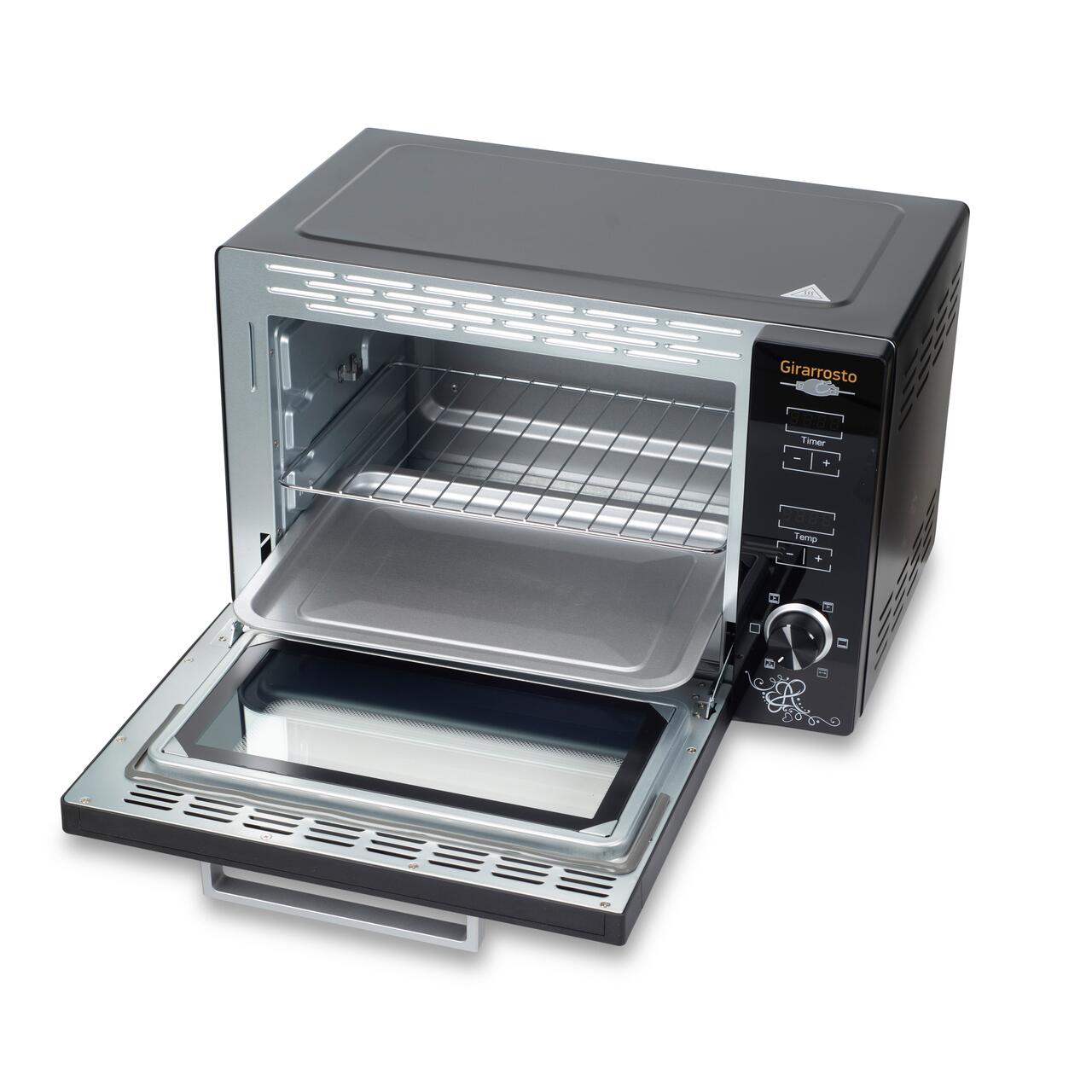 Cuptor electric digital cu rotisor si ventilator HAUSBERG HB-9260, 1800W, Turbo, Capacitate 48L, Control temperatura 230 grade Celsius, Lumina interior