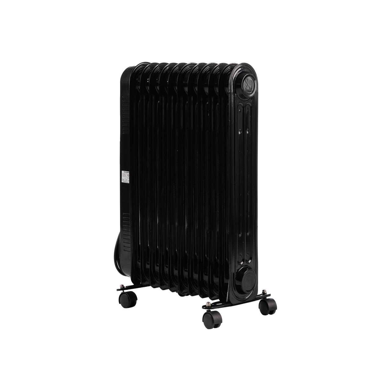 Calorifer electric cu ulei HAUSBERG HB-8925, 3 trepte, 1000-1500-2500 W, 11 elementi 110 mm x 580 mm, termostat reglabil, maner si rotite pentru o deplasare facila, indicator luminos functionare