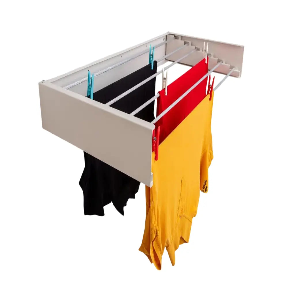Uscator de rufe Kluder, Montabil pe perete, Aluminiu, Alb, 1000 x 500 mm