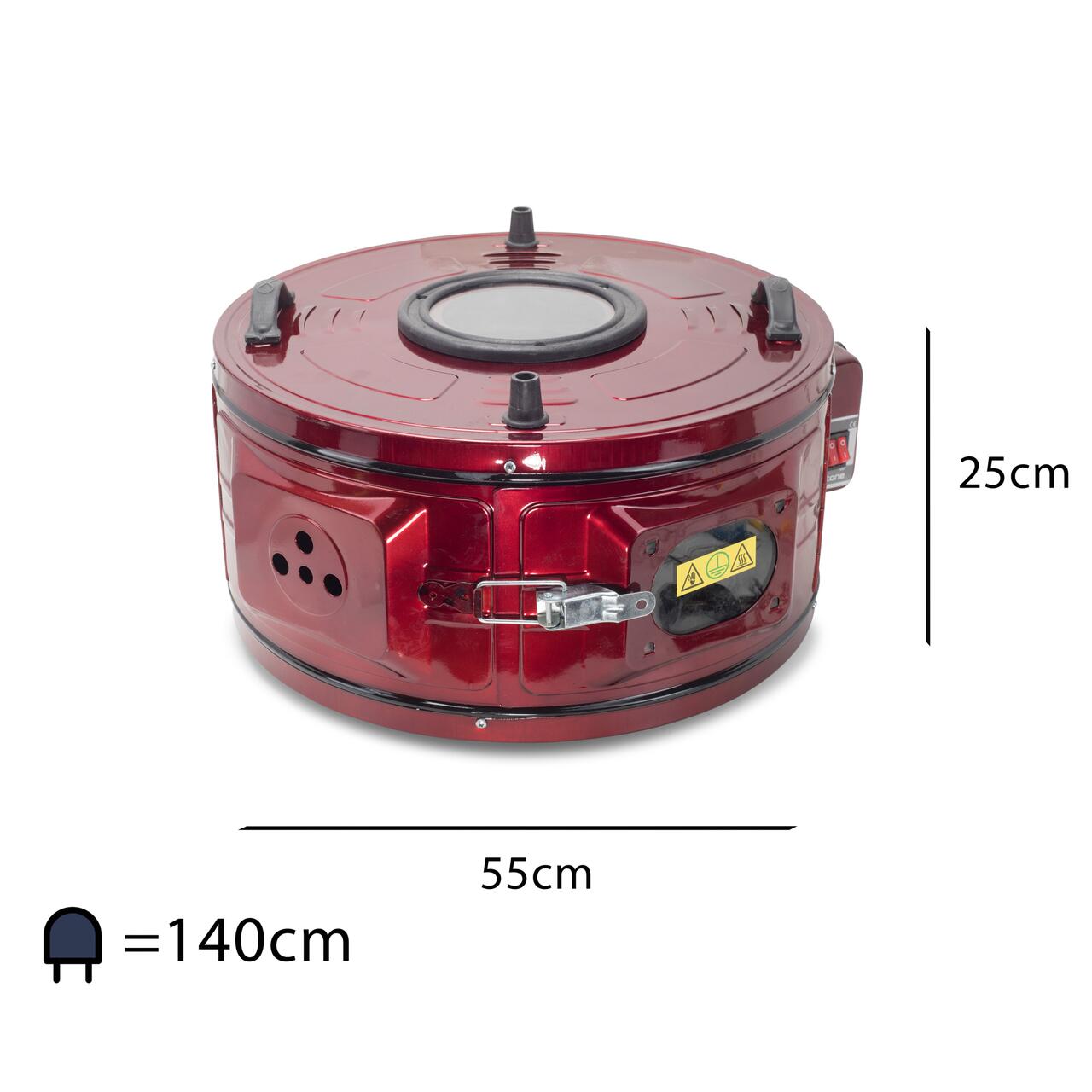 Cuptor electric rotund cu termostat Ertone MN-9010VS, Putere: 220-230V, 50Hz, 2 rezistente electrice 2 x 650W, capacitate 40l, indicator luminos