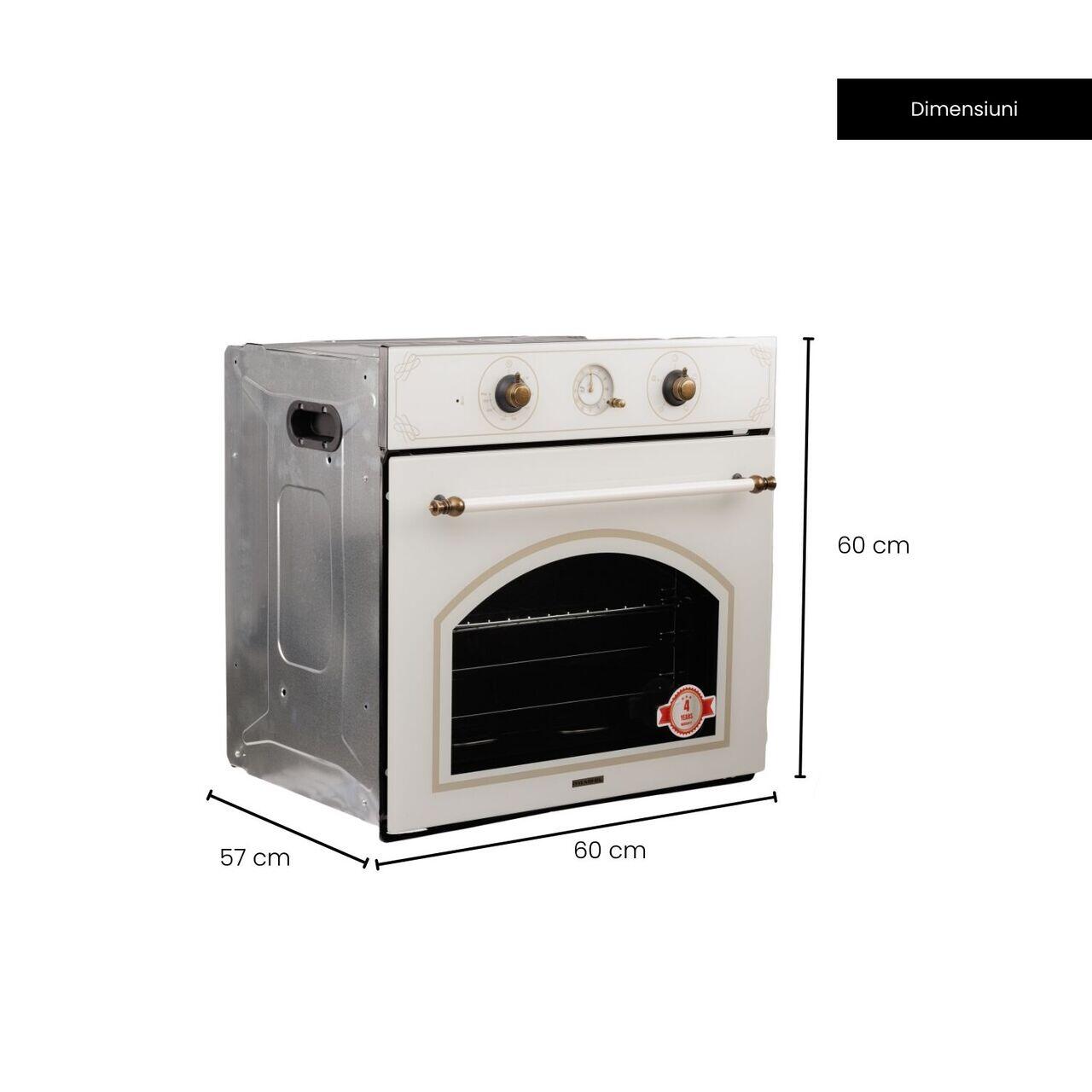 Cuptor electric incorporabil rustic Hausberg HB-8050RST 2000W 57L